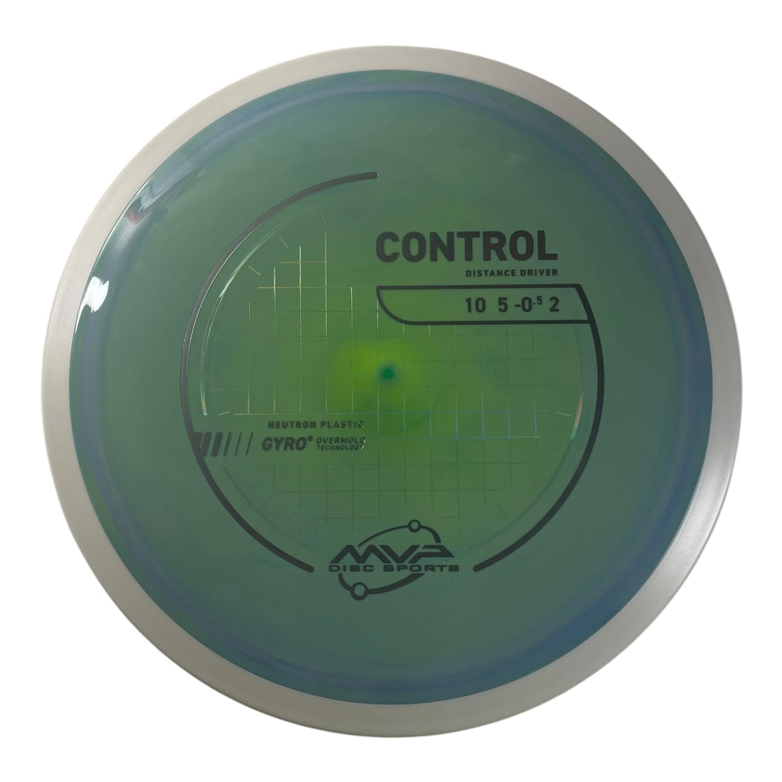 MVP Disc Sports Control | Neutron | Green/White 169g (Project Lab Coat) Disc Golf