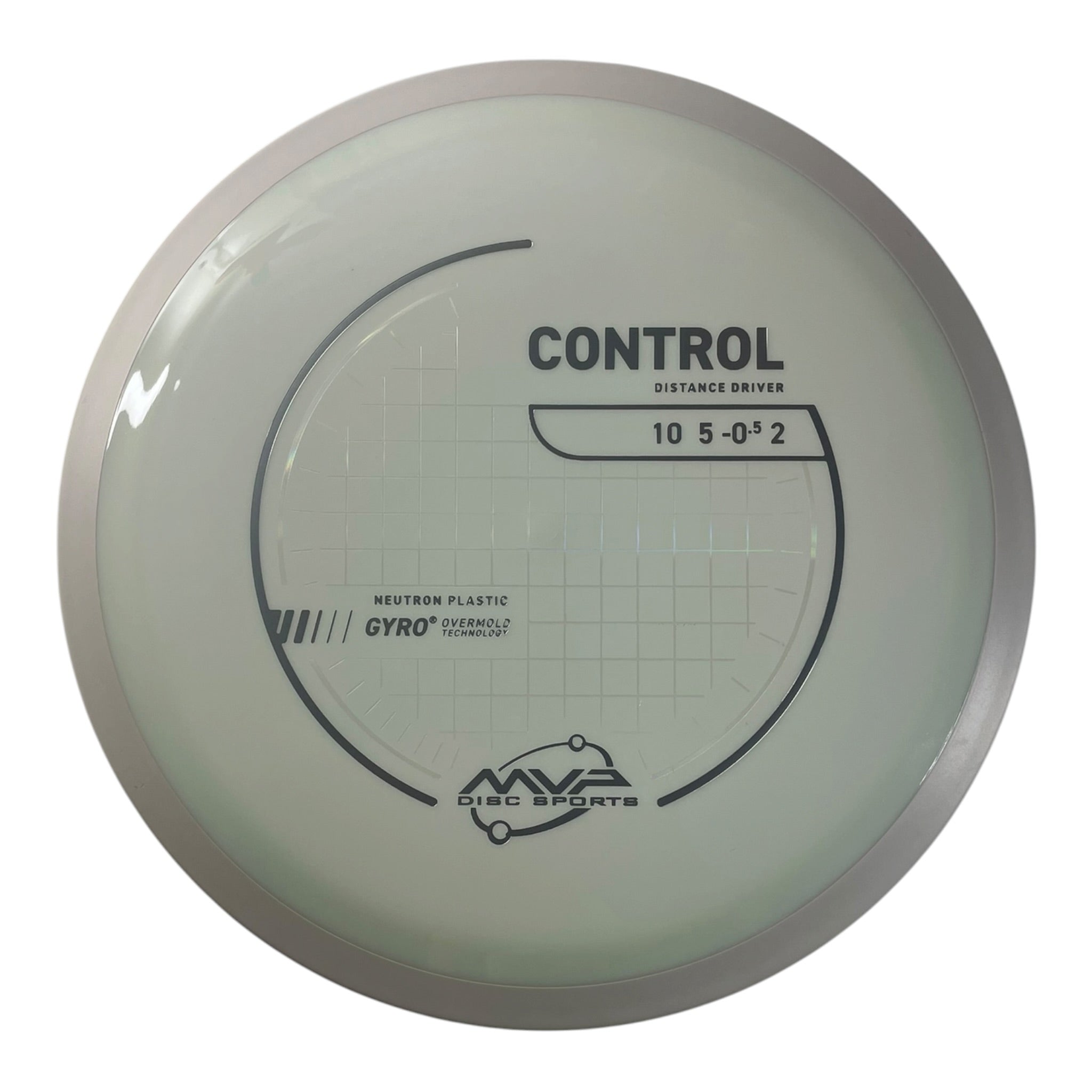 MVP Disc Sports Control | Neutron | Light Blue/White 163-173g (Project Lab Coat) Disc Golf