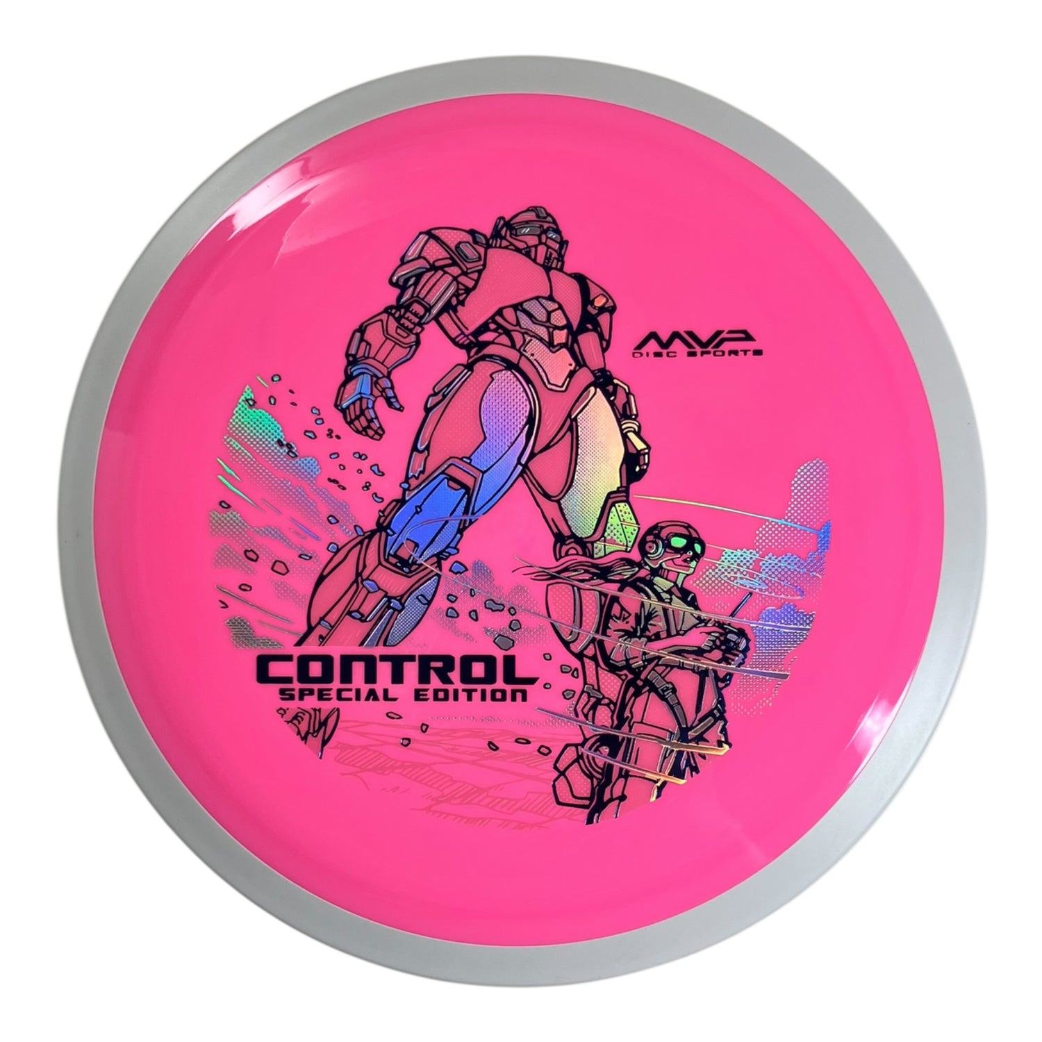 MVP Disc Sports Control | Neutron | Pink/White 174g (Special Edition) Disc Golf