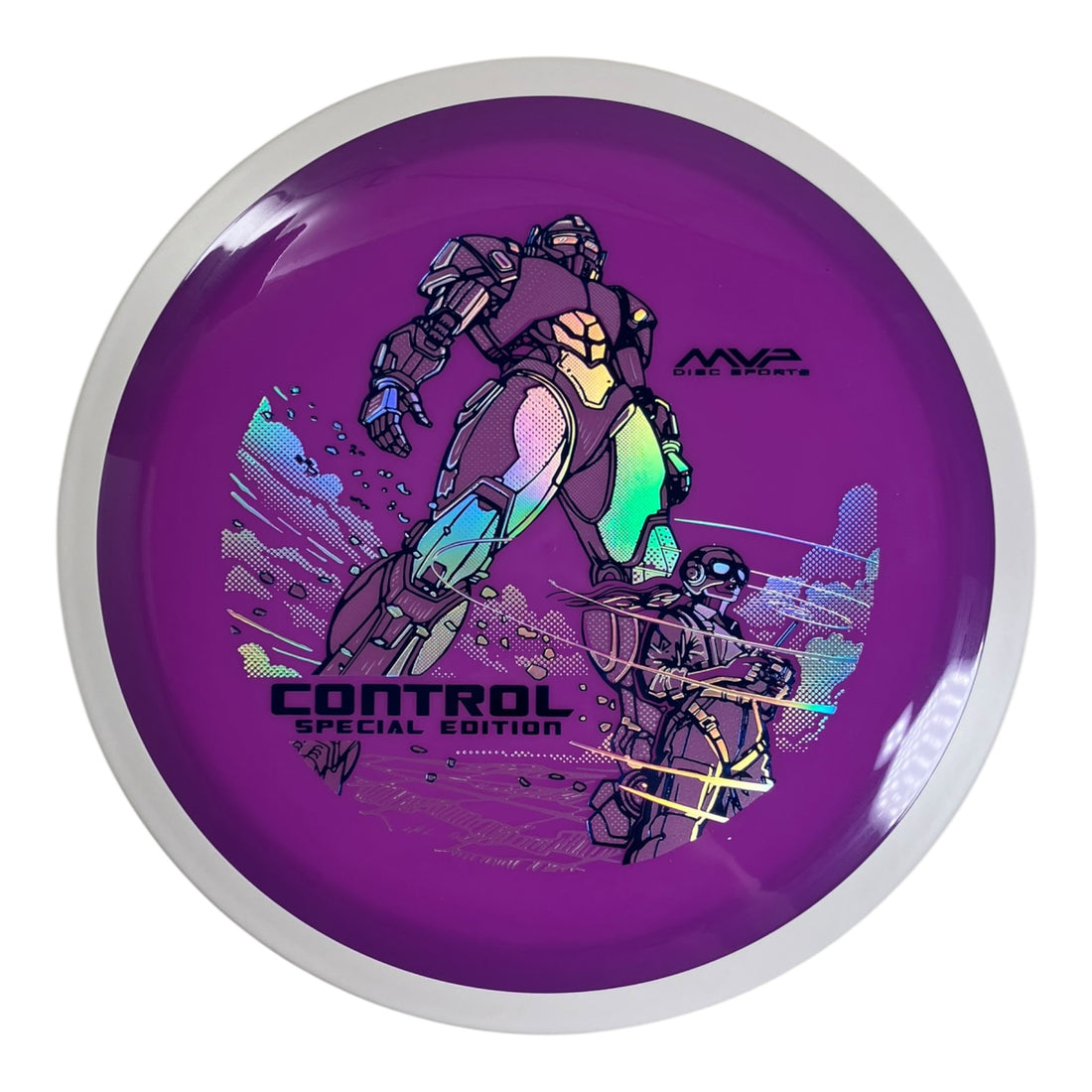 MVP Disc Sports Control | Neutron | Purple/White 174g (Special Edition) Disc Golf