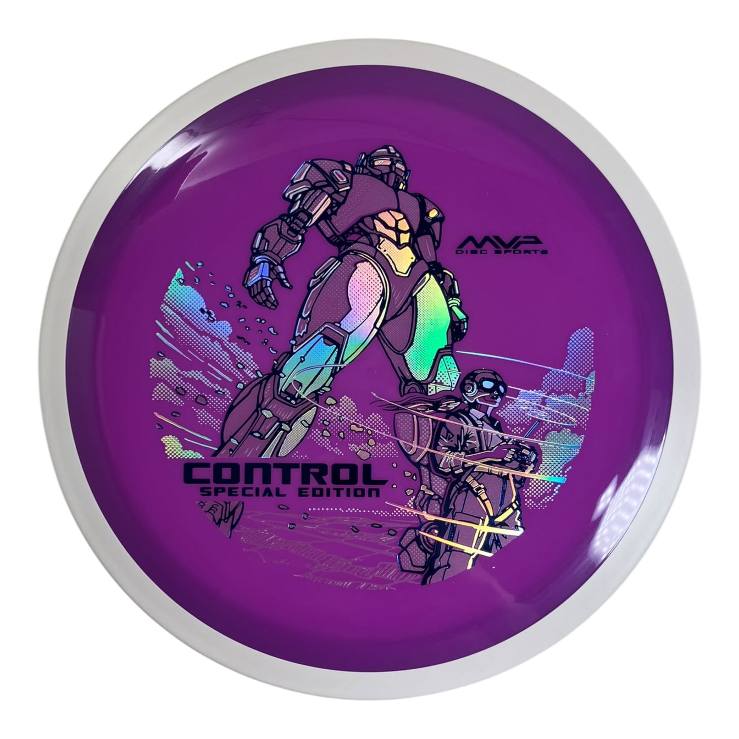 MVP Disc Sports Control | Neutron | Purple/White 174g (Special Edition) Disc Golf