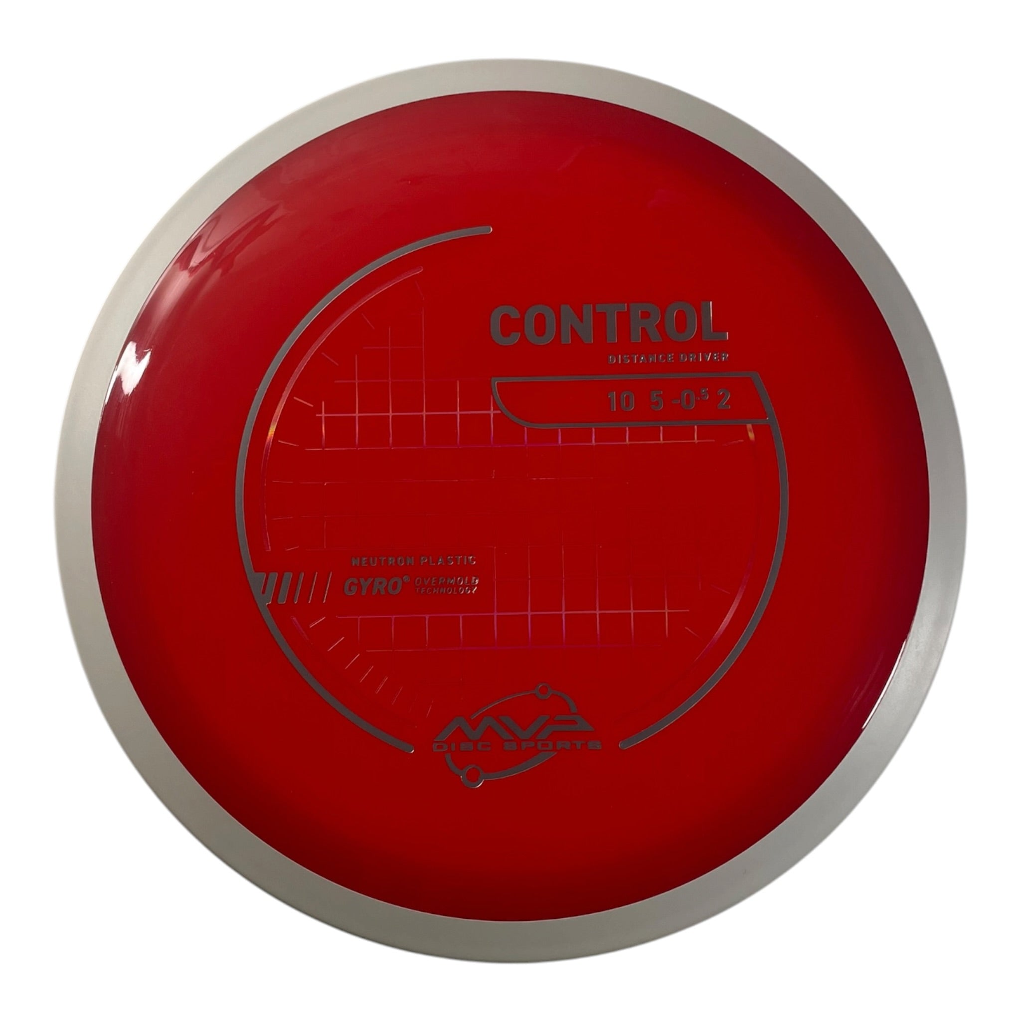 MVP Disc Sports Control | Neutron | Red/White 163-173g (Project Lab Coat) Disc Golf