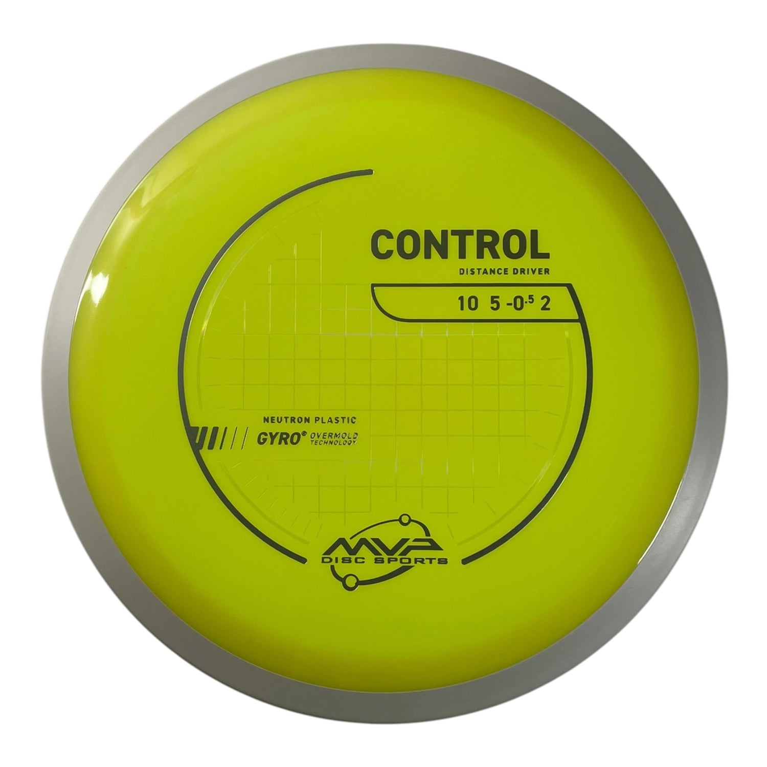 MVP Disc Sports Control | Neutron | Yellow/White 175g (Project Lab Coat) Disc Golf