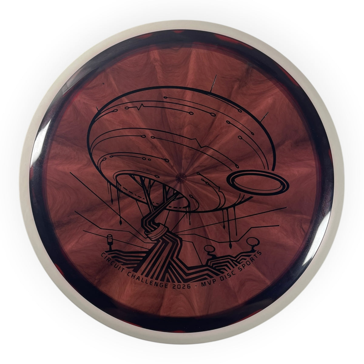 MVP Disc Sports Cypher | Proton | Maroon/White 173g (Circuit Challenge) Disc Golf