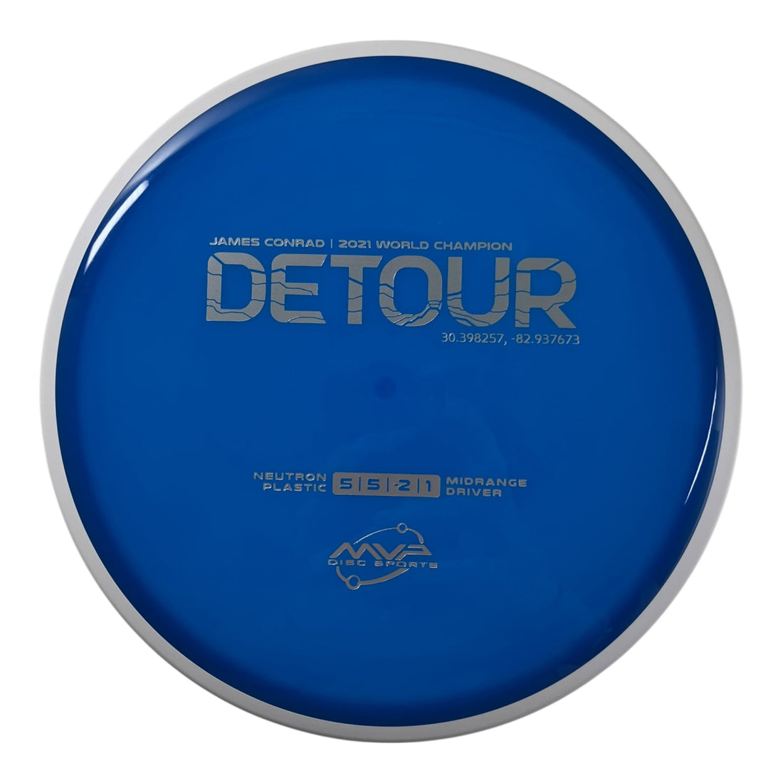 MVP Disc Sports Detour | Neutron | Cobalt/White 176g (Project Lab Coat) Disc Golf