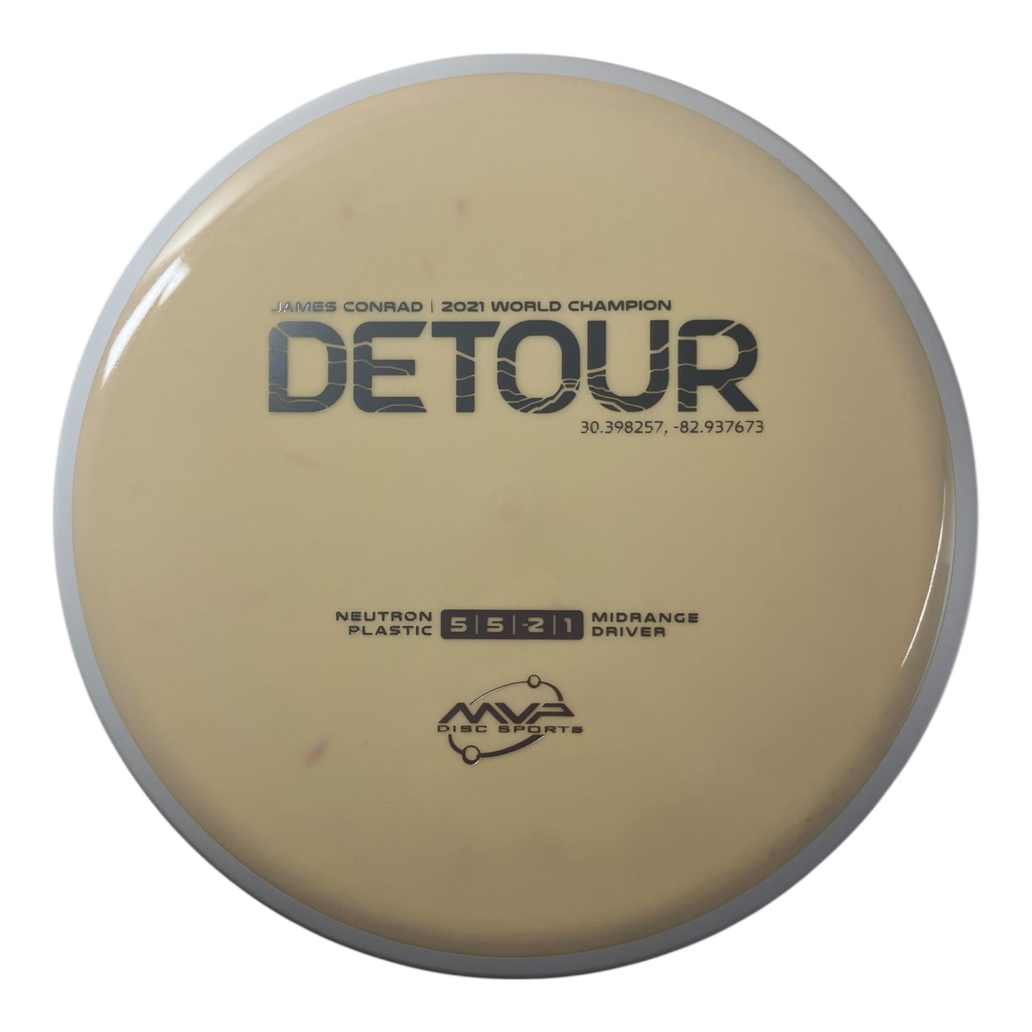 MVP Disc Sports Detour | Neutron | Cream/White 168g (Project Lab Coat) Disc Golf