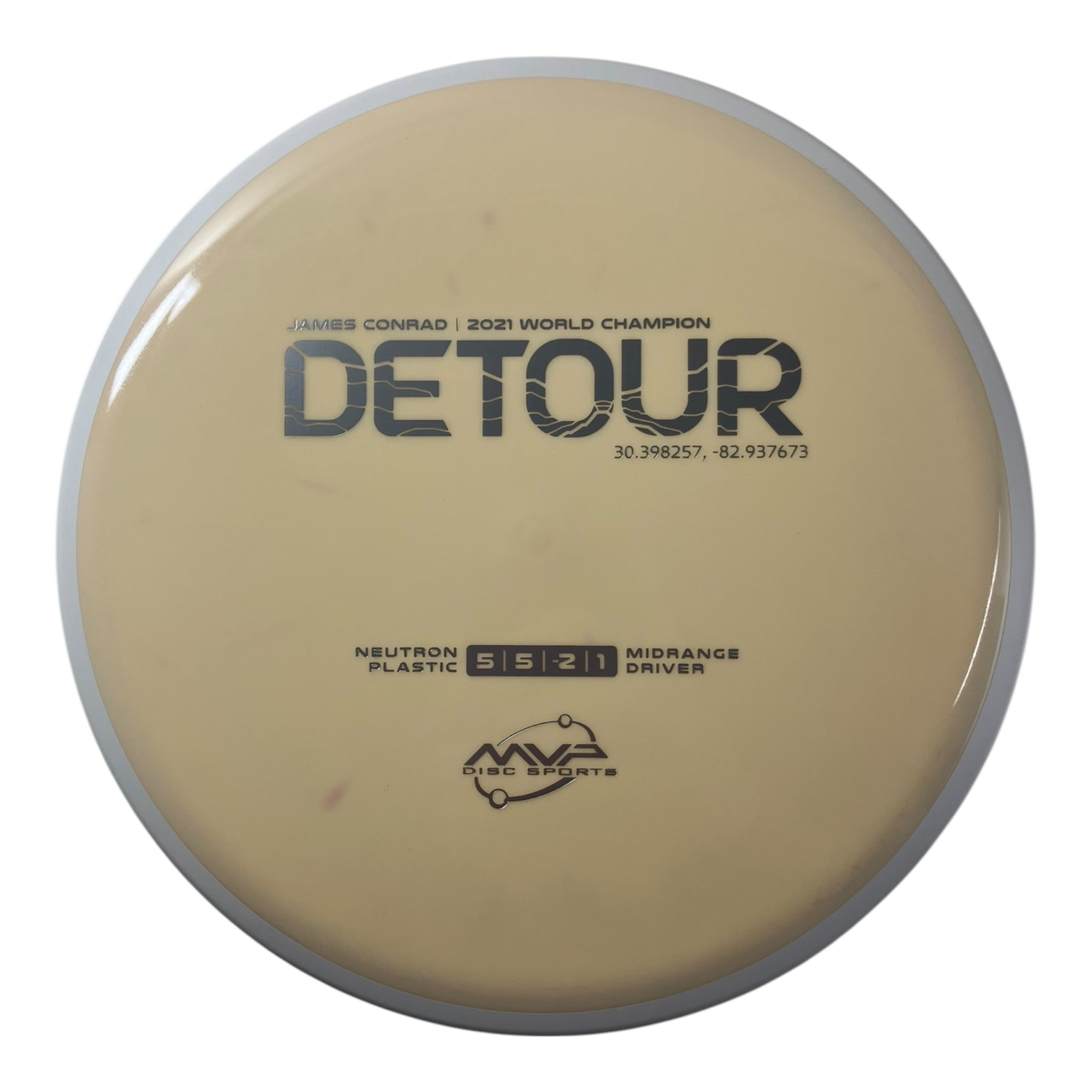 MVP Disc Sports Detour | Neutron | Cream/White 168g (Project Lab Coat) Disc Golf
