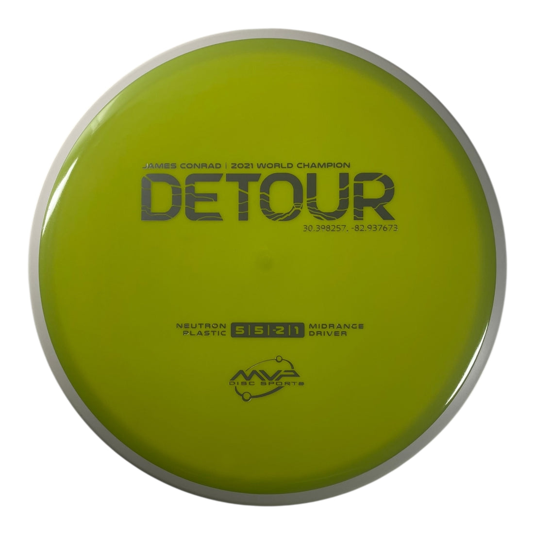 MVP Disc Sports Detour | Neutron | Green/White 168-177g (Project Lab Coat) Disc Golf