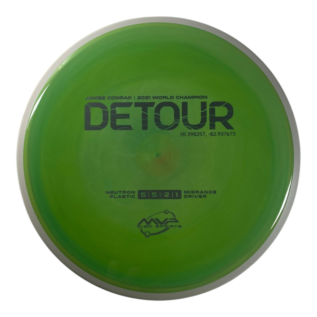 MVP Disc Sports Detour | Neutron | Green/White 178g (Project Lab Coat) Disc Golf