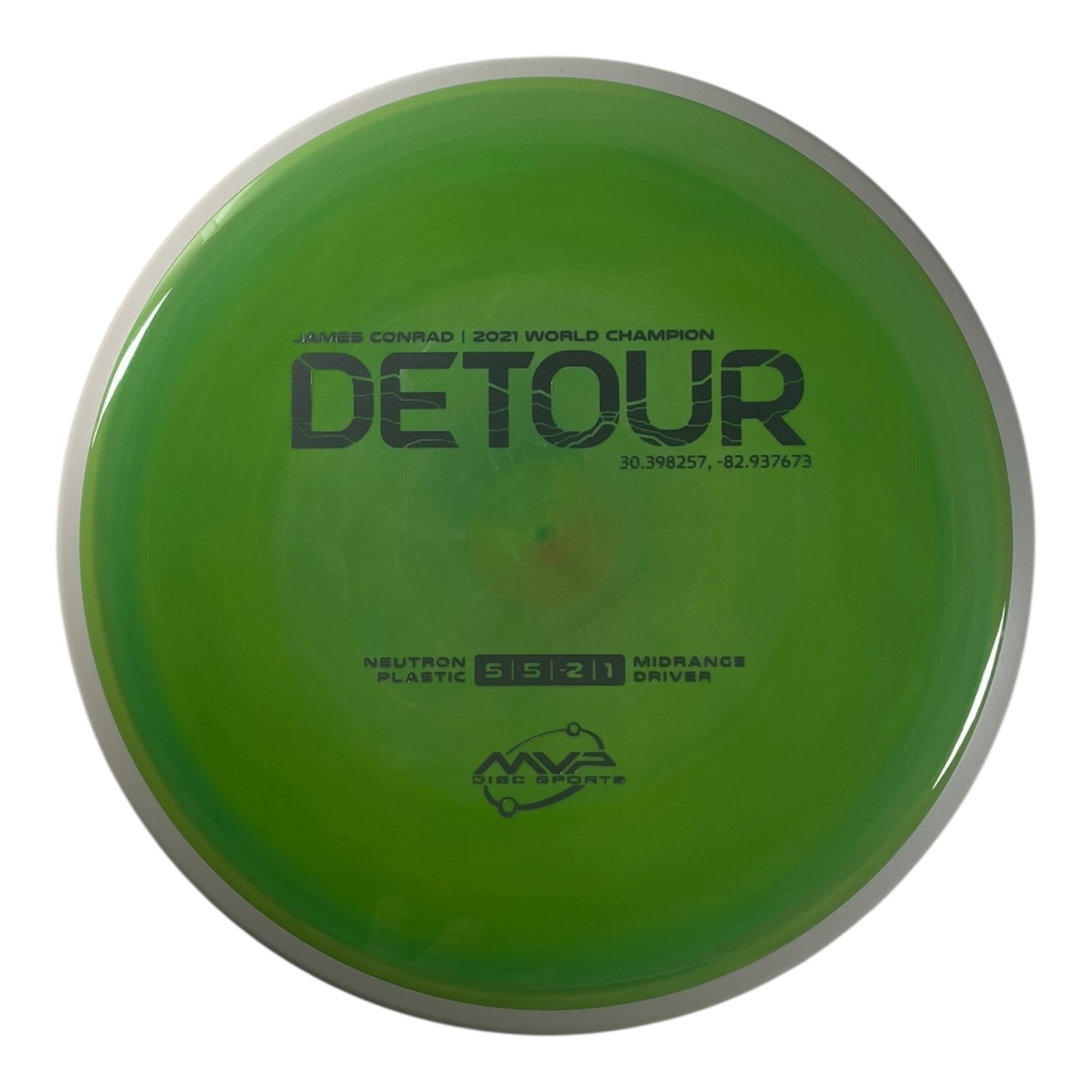 MVP Disc Sports Detour | Neutron | Green/White 178g (Project Lab Coat) Disc Golf