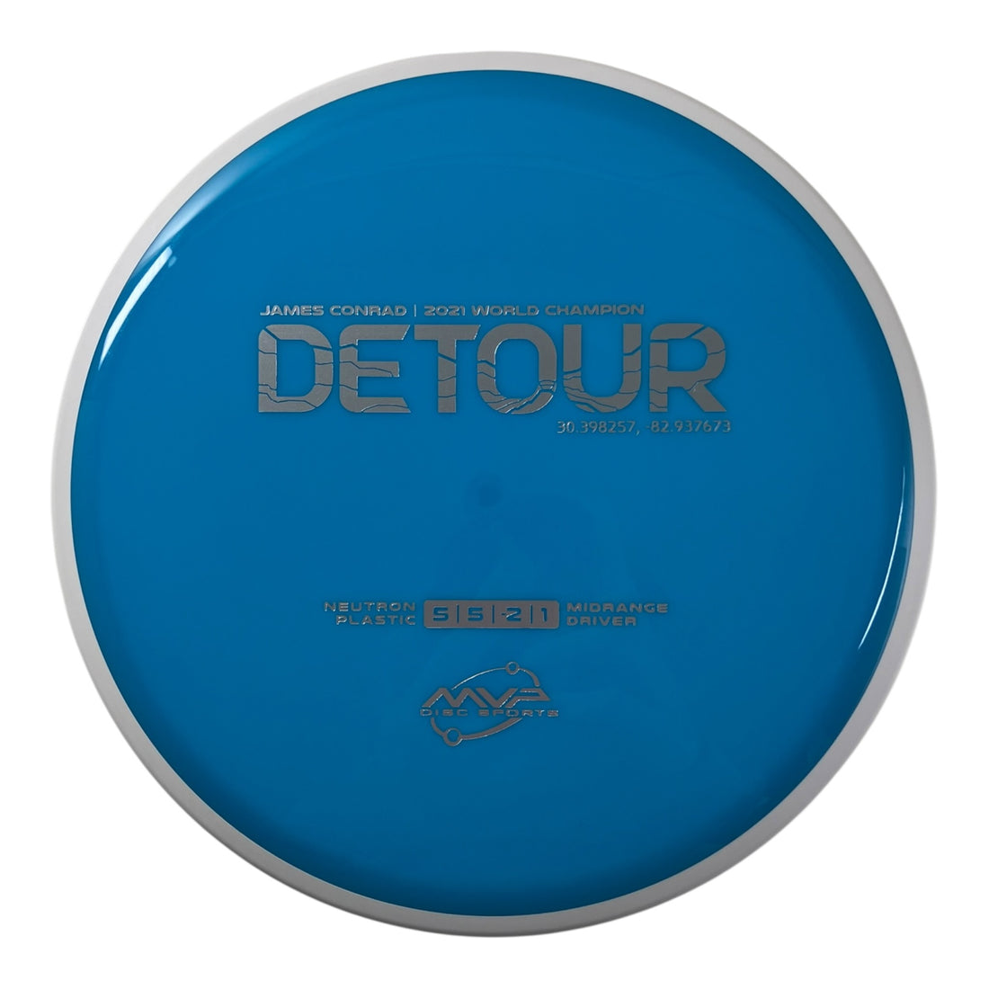 MVP Disc Sports Detour | Neutron | Light Blue/White 168-173g (Project Lab Coat) Disc Golf