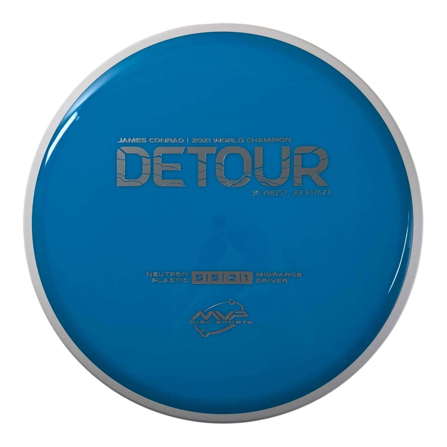MVP Disc Sports Detour | Neutron | Light Blue/White 168-173g (Project Lab Coat) Disc Golf
