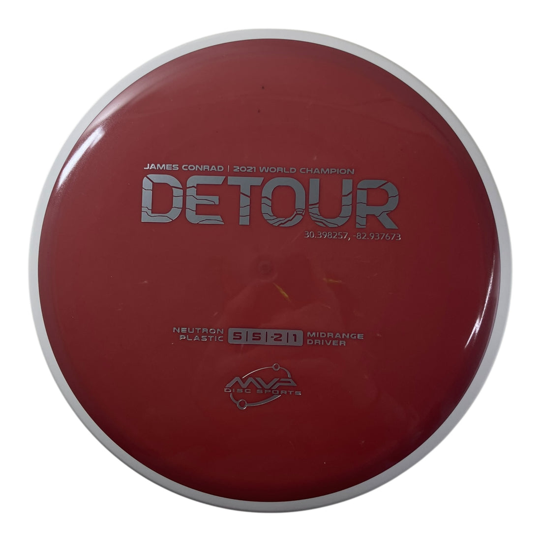 MVP Disc Sports Detour | Neutron | Mauve/White 173g (Project Lab Coat) Disc Golf