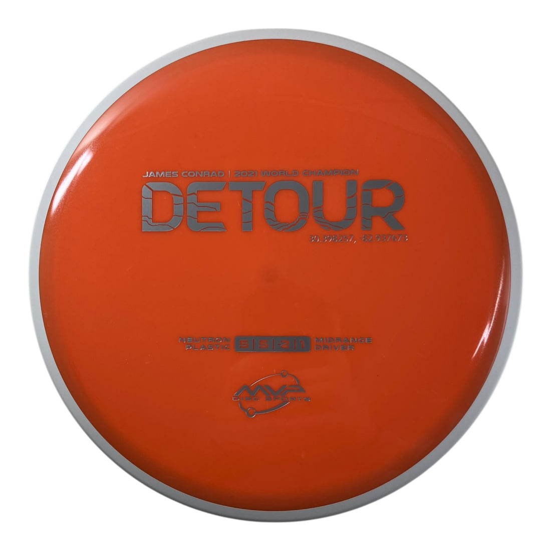 MVP Disc Sports Detour | Neutron | Orange/White 172-173g (Project Lab Coat) Disc Golf