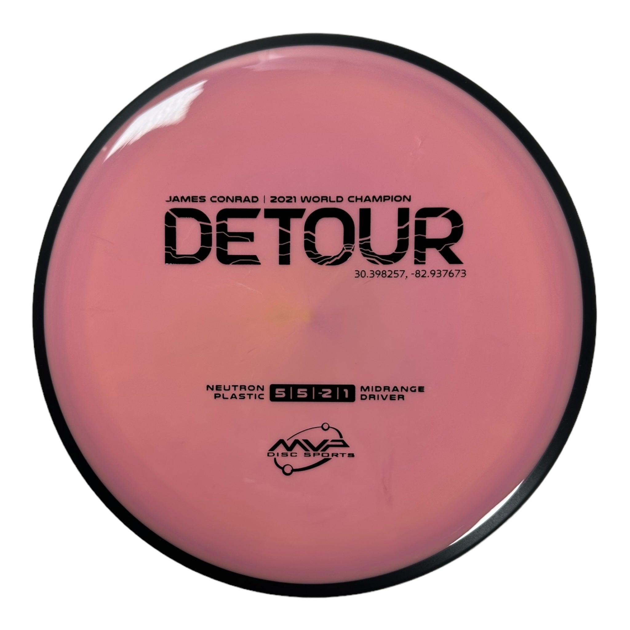 MVP Disc Sports Detour | Neutron | Pink/Black 177g (James Conrad) Disc Golf