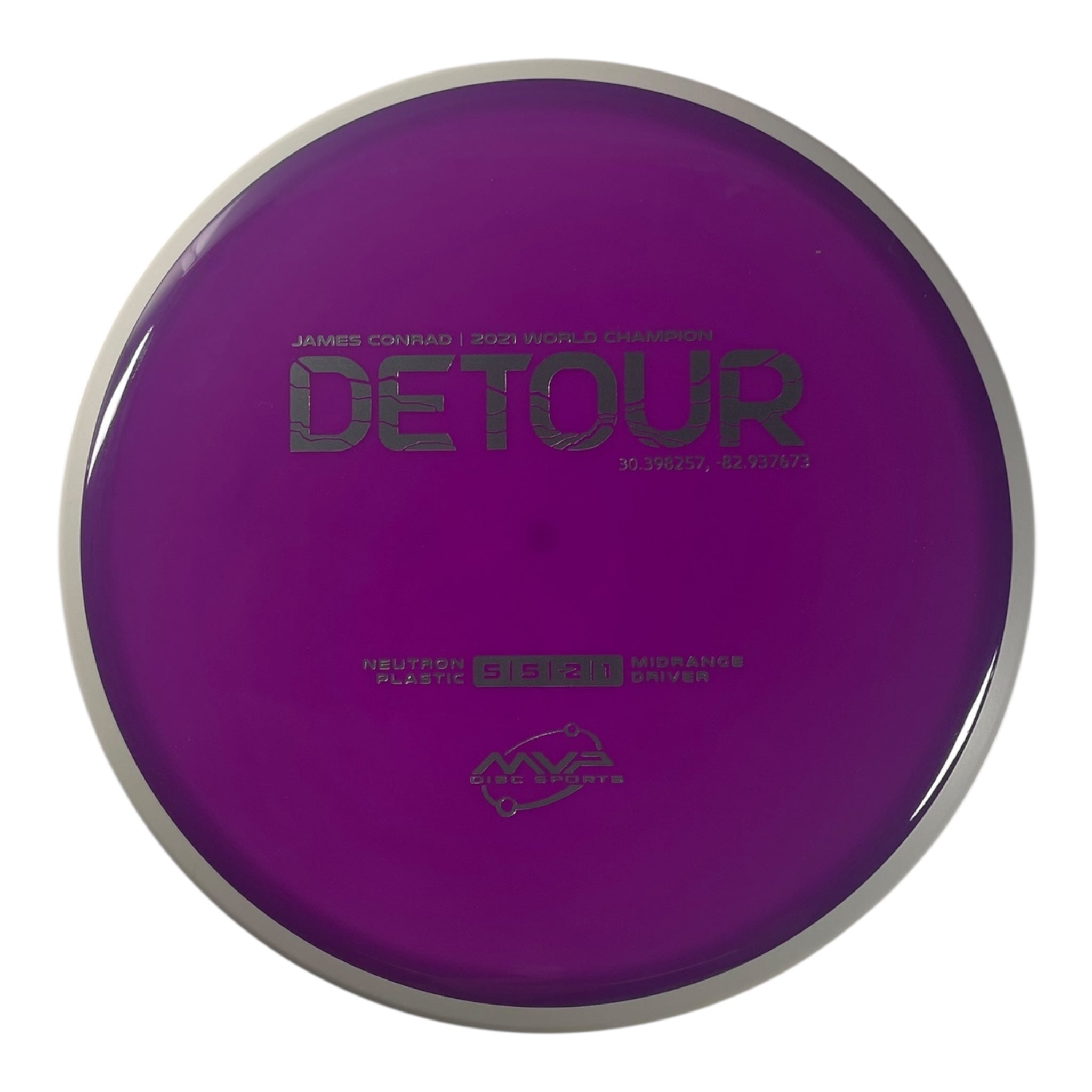 MVP Disc Sports Detour | Neutron | Purple/White 178g (Project Lab Coat) Disc Golf