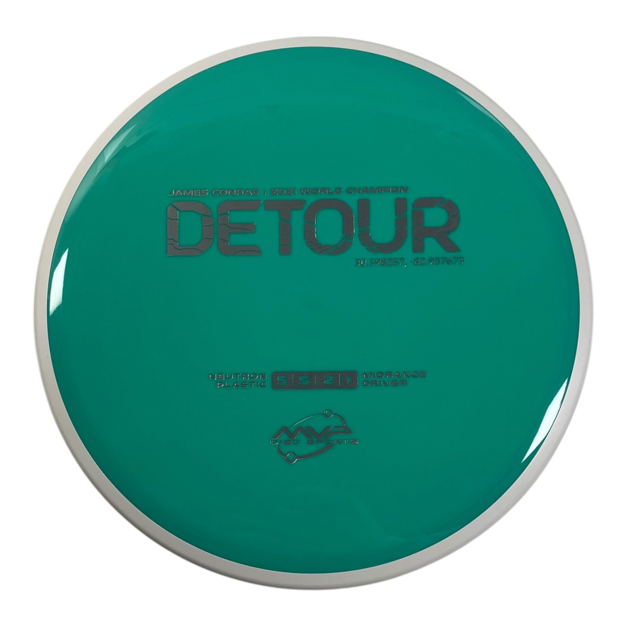 MVP Disc Sports Detour | Neutron | Teal/White 178g (Project Lab Coat) Disc Golf