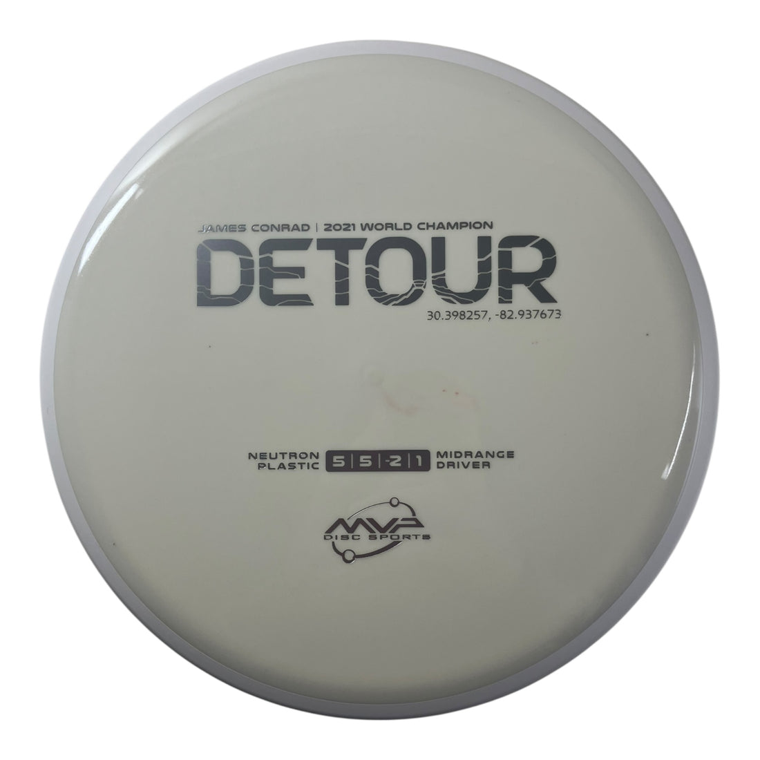 MVP Disc Sports Detour | Neutron | White/White 169-178g (Project Lab Coat) Disc Golf