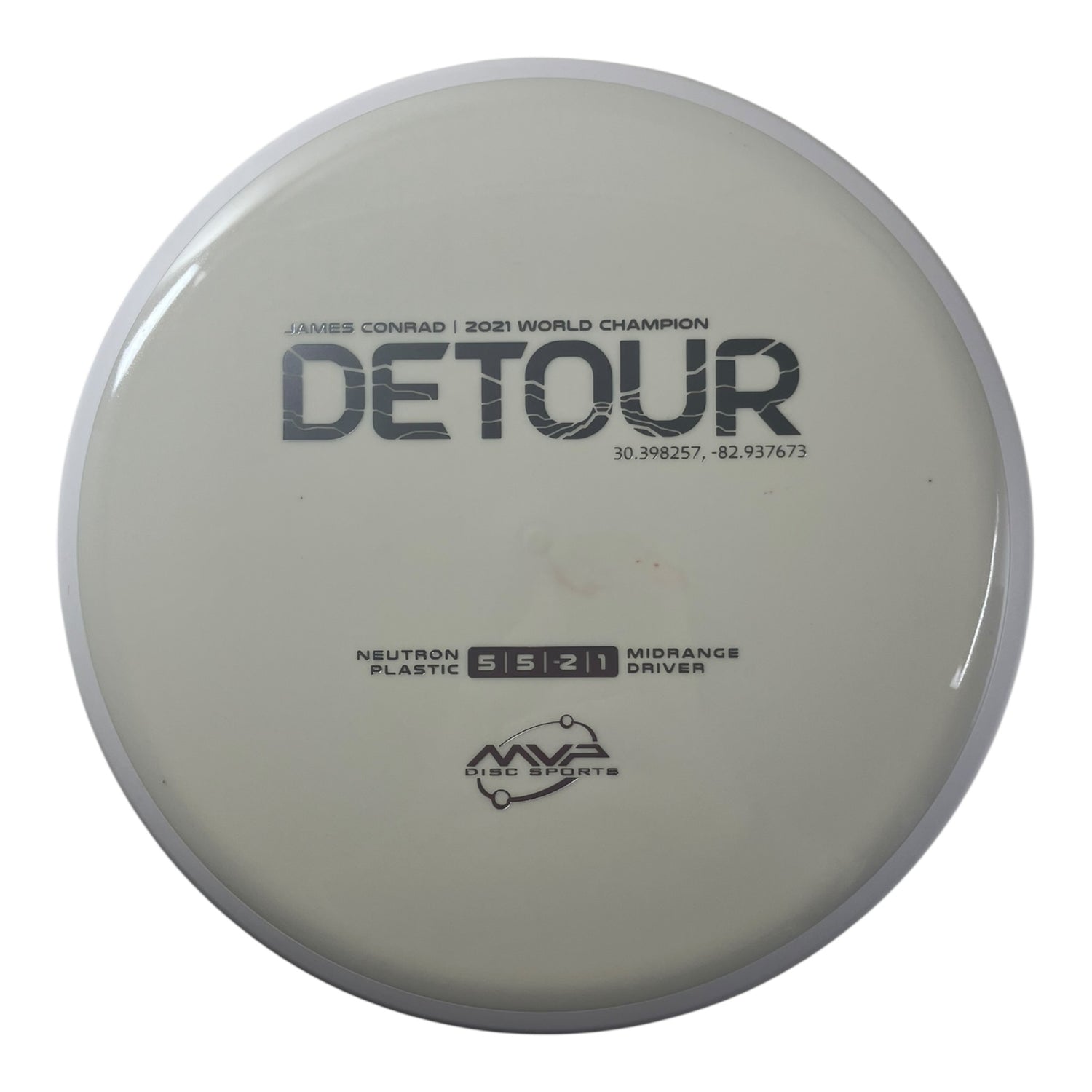 MVP Disc Sports Detour | Neutron | White/White 169-178g (Project Lab Coat) Disc Golf