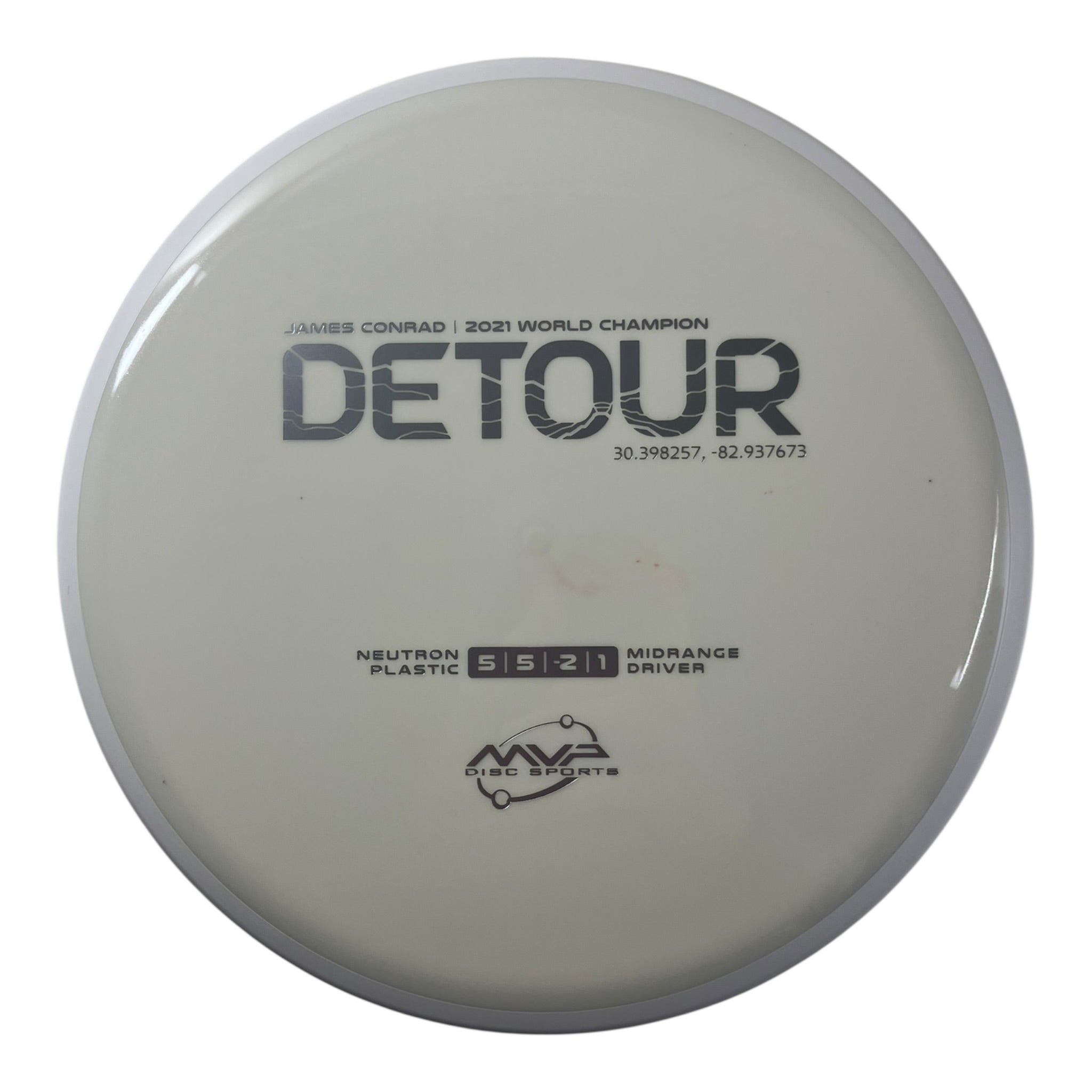 MVP Disc Sports Detour | Neutron | White/White 169-178g (Project Lab Coat) Disc Golf