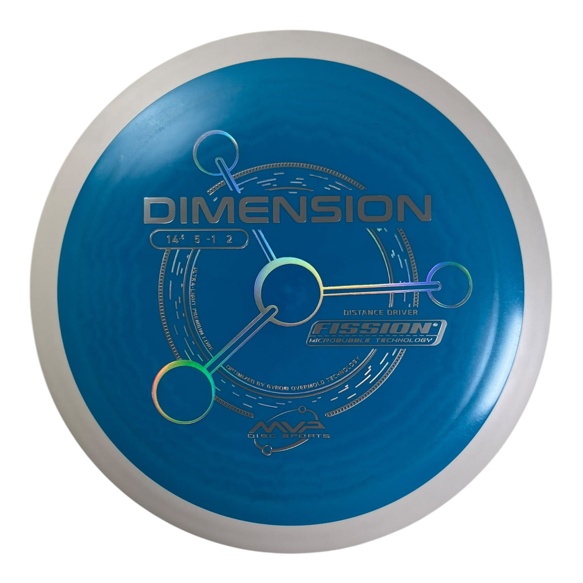 MVP Disc Sports Dimension | Fission | Blue/White 163g (Project Lab Coat) Disc Golf