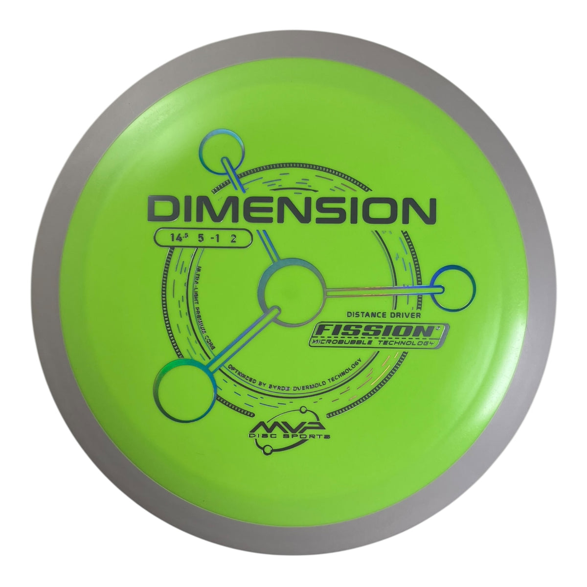 MVP Disc Sports Dimension | Fission | Green/White 166-174g (Project Lab Coat) Disc Golf