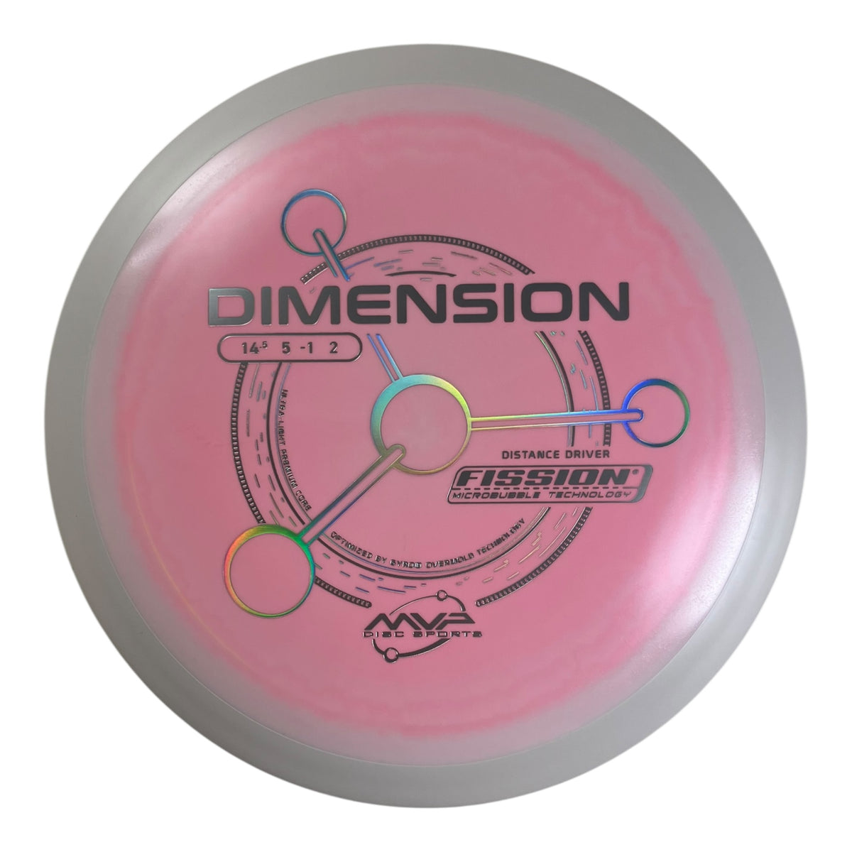 MVP Disc Sports Dimension | Fission | Pink/White 157g (Project Lab Coat) Disc Golf