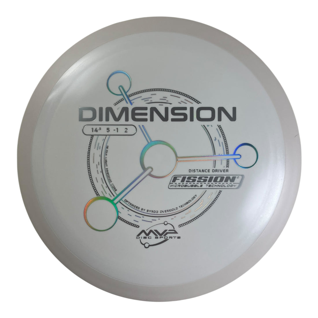 MVP Disc Sports Dimension | Fission | White/White 163-172g (Project Lab Coat) Disc Golf
