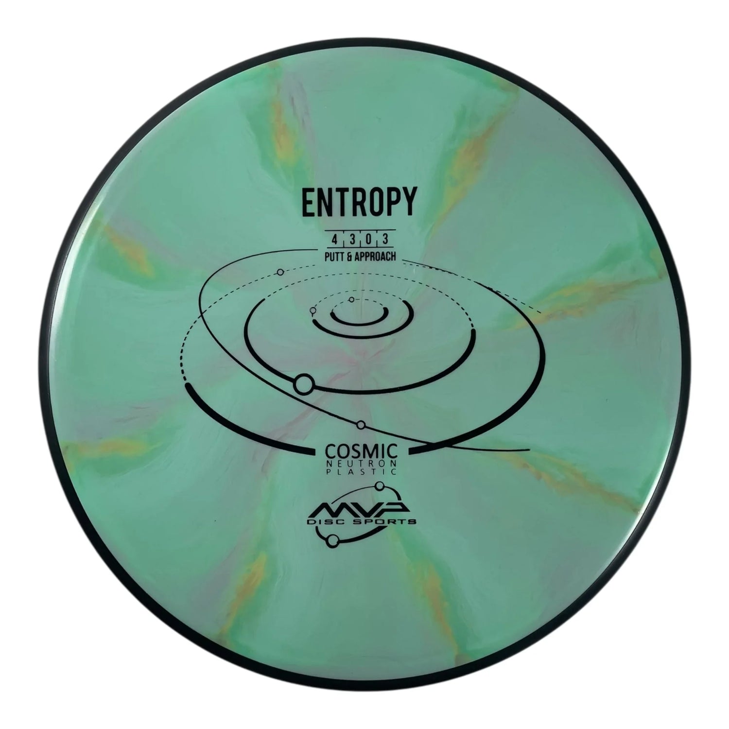 MVP Disc Sports Entropy | Cosmic Neutron | Green/Yellow 175g Disc Golf