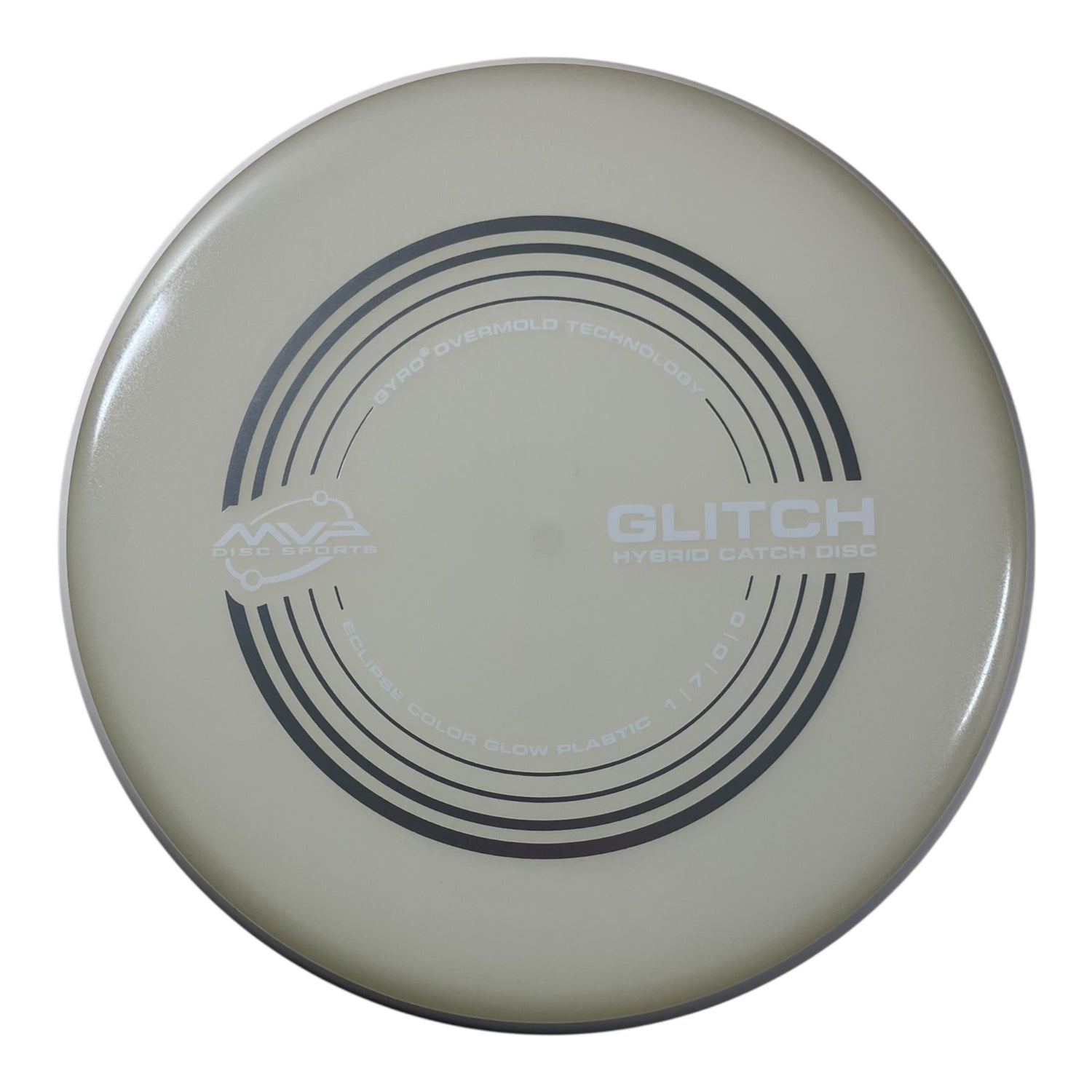 MVP Disc Sports Glitch | Eclipse | Glow/Silver 156-164g (Project Lab Coat) Disc Golf