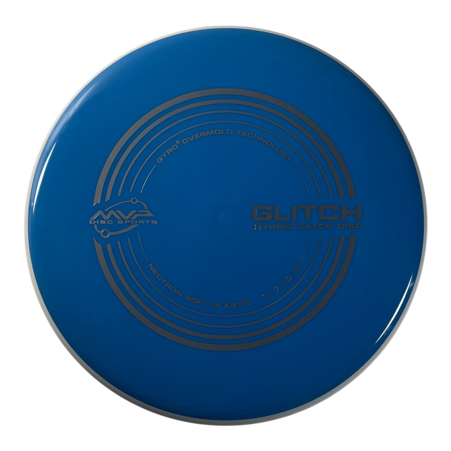 MVP Disc Sports Glitch | Neutron Soft | Blue/White 148-153g (Project Lab Coat) Disc Golf