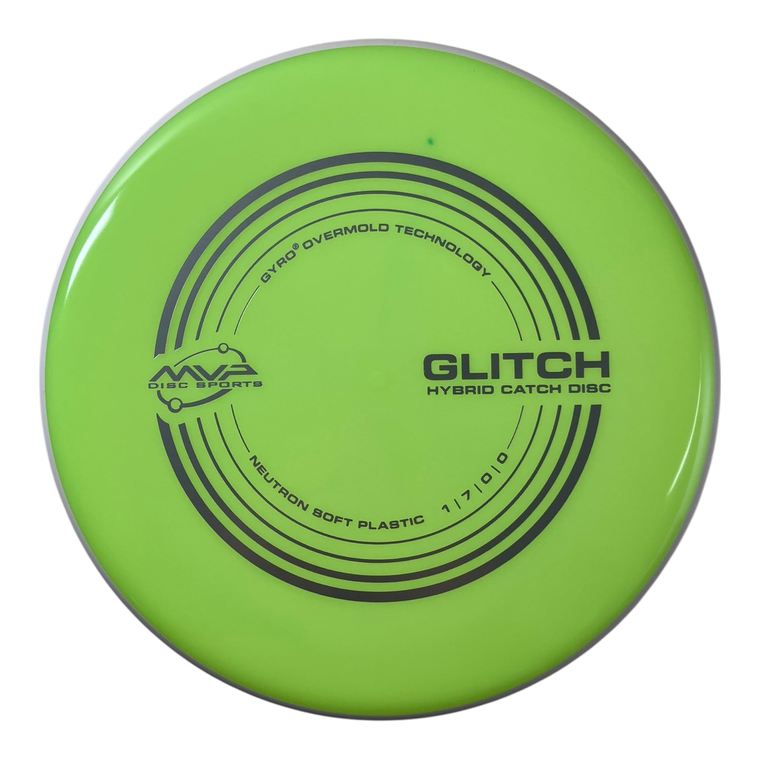 MVP Disc Sports Glitch | Neutron Soft | Green/White 148g (Project Lab Coat) Disc Golf
