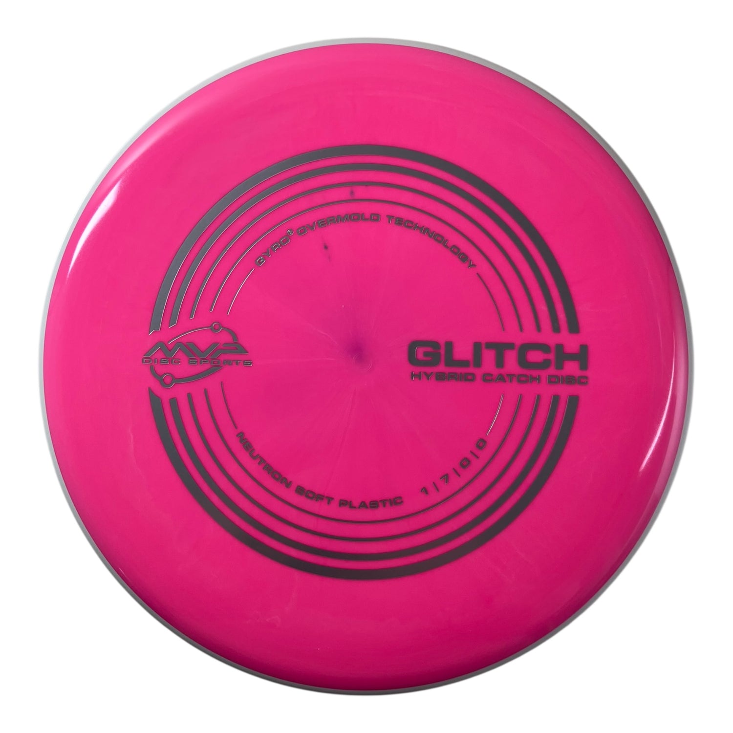MVP Disc Sports Glitch | Neutron Soft | Pink/White 153g (Project Lab Coat) Disc Golf