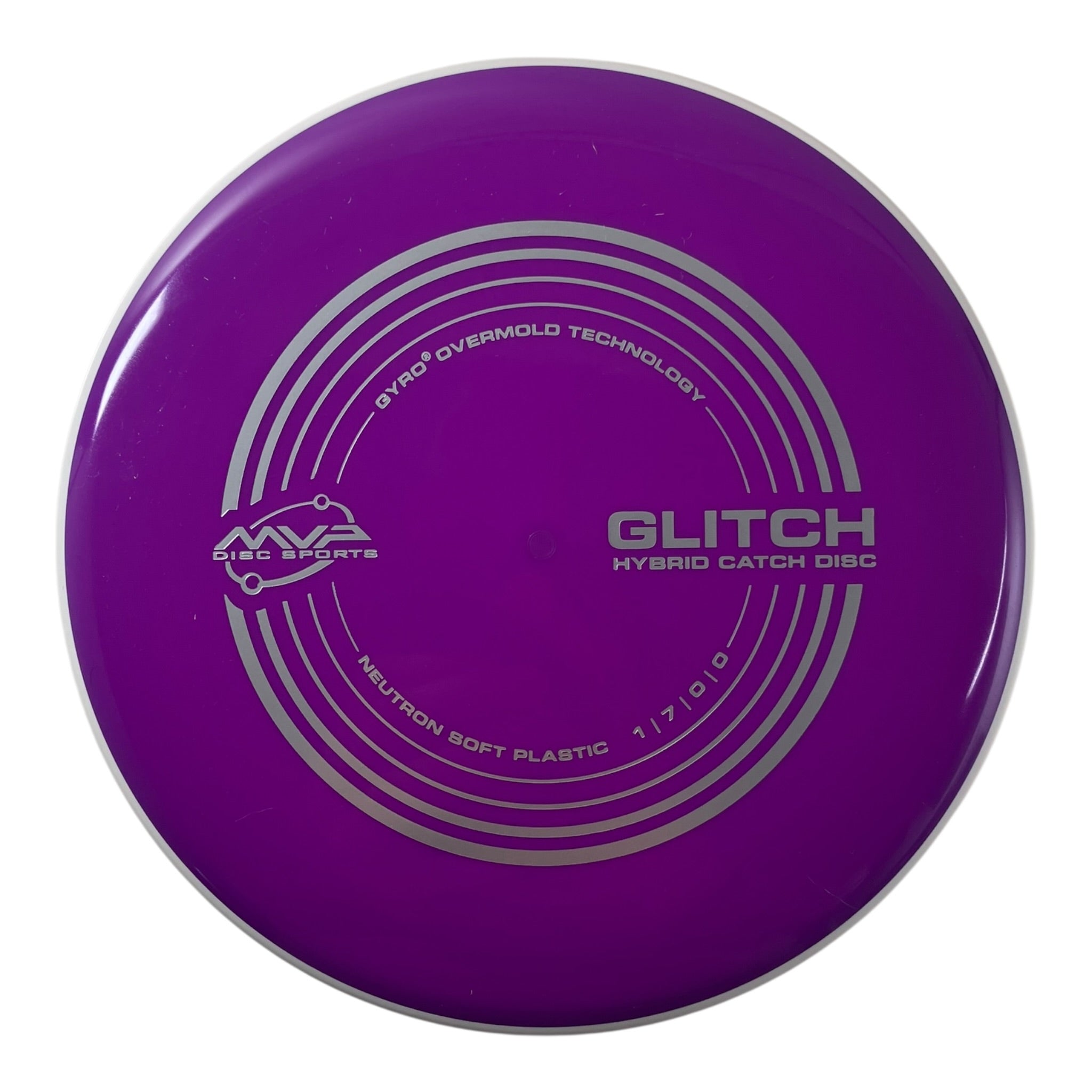 MVP Disc Sports Glitch | Neutron Soft | Purple/White 149g (Project Lab Coat) Disc Golf
