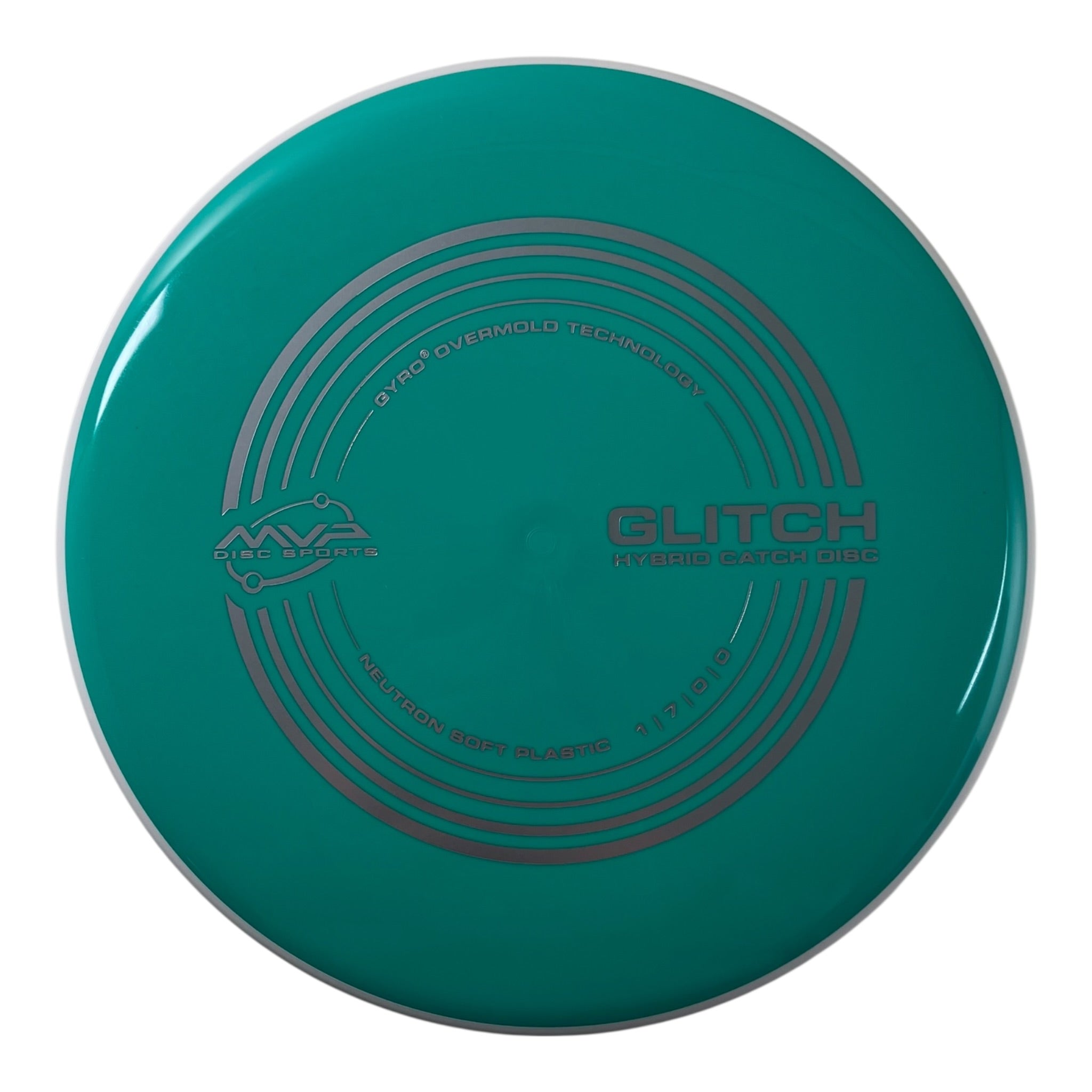 MVP Disc Sports Glitch | Neutron Soft | Teal/White 149-152g (Project Lab Coat) Disc Golf