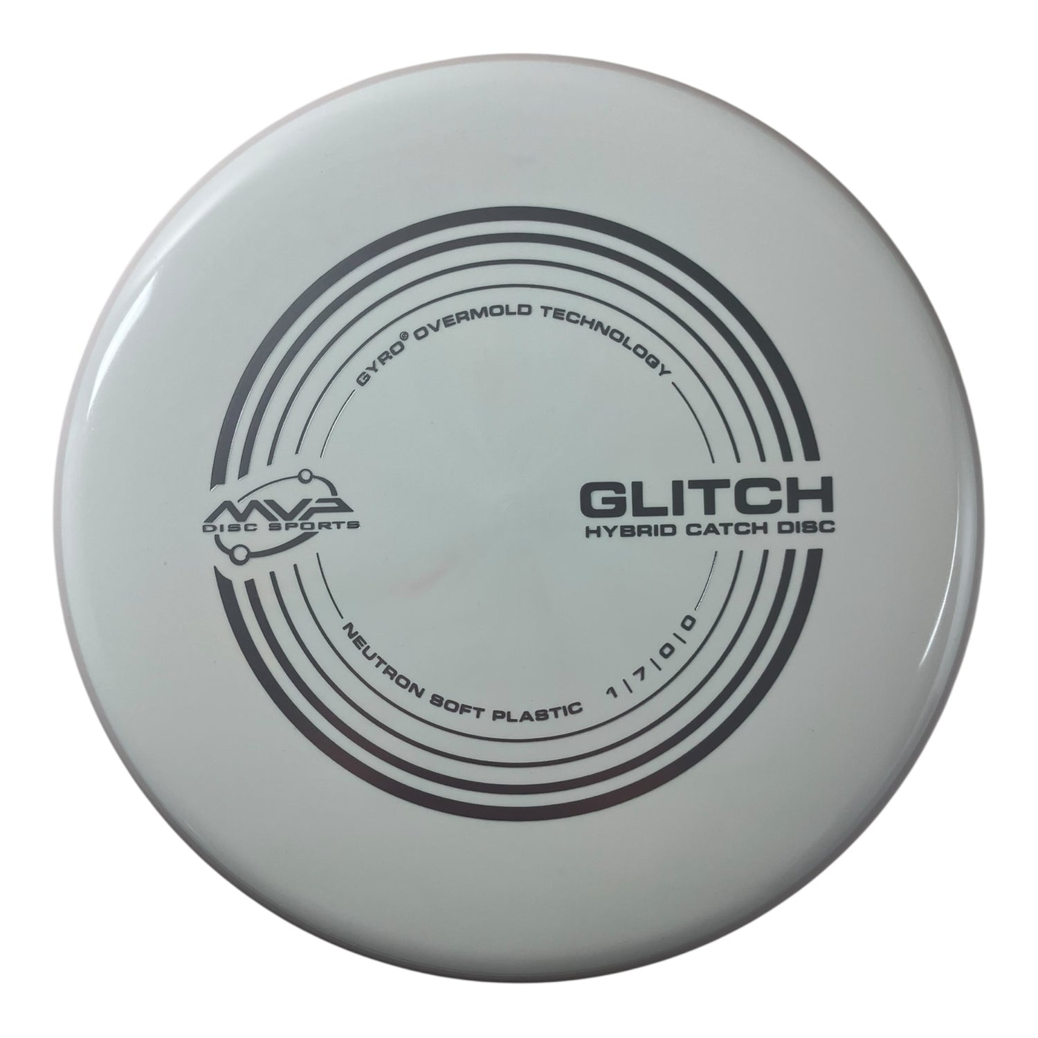 MVP Disc Sports Glitch | Neutron Soft | White/White 153g (Project Lab Coat) Disc Golf