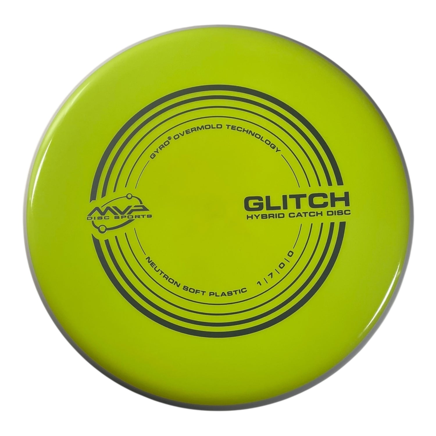 MVP Disc Sports Glitch | Neutron Soft | Yellow/White 152g (Project Lab Coat) Disc Golf