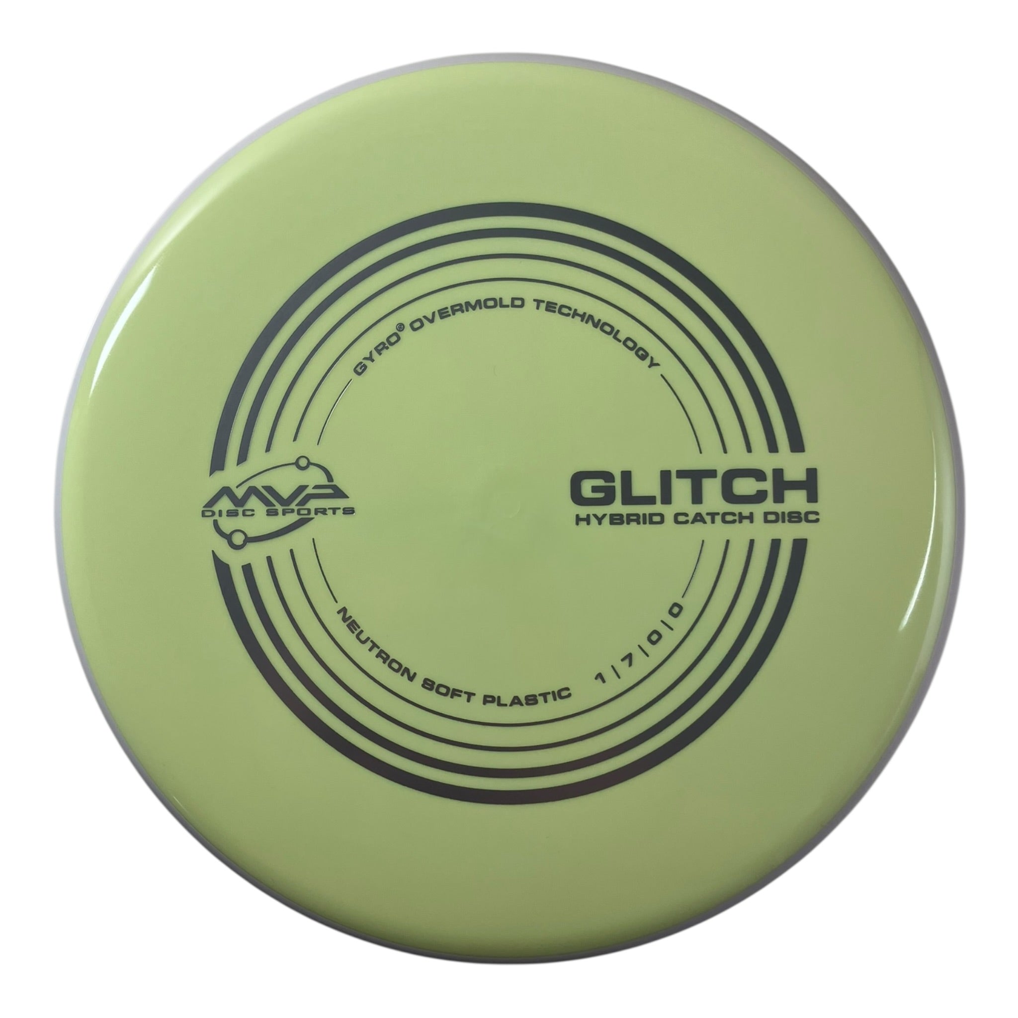 MVP Disc Sports Glitch | Neutron Soft | Yellow/White 152g (Project Lab Coat) Disc Golf