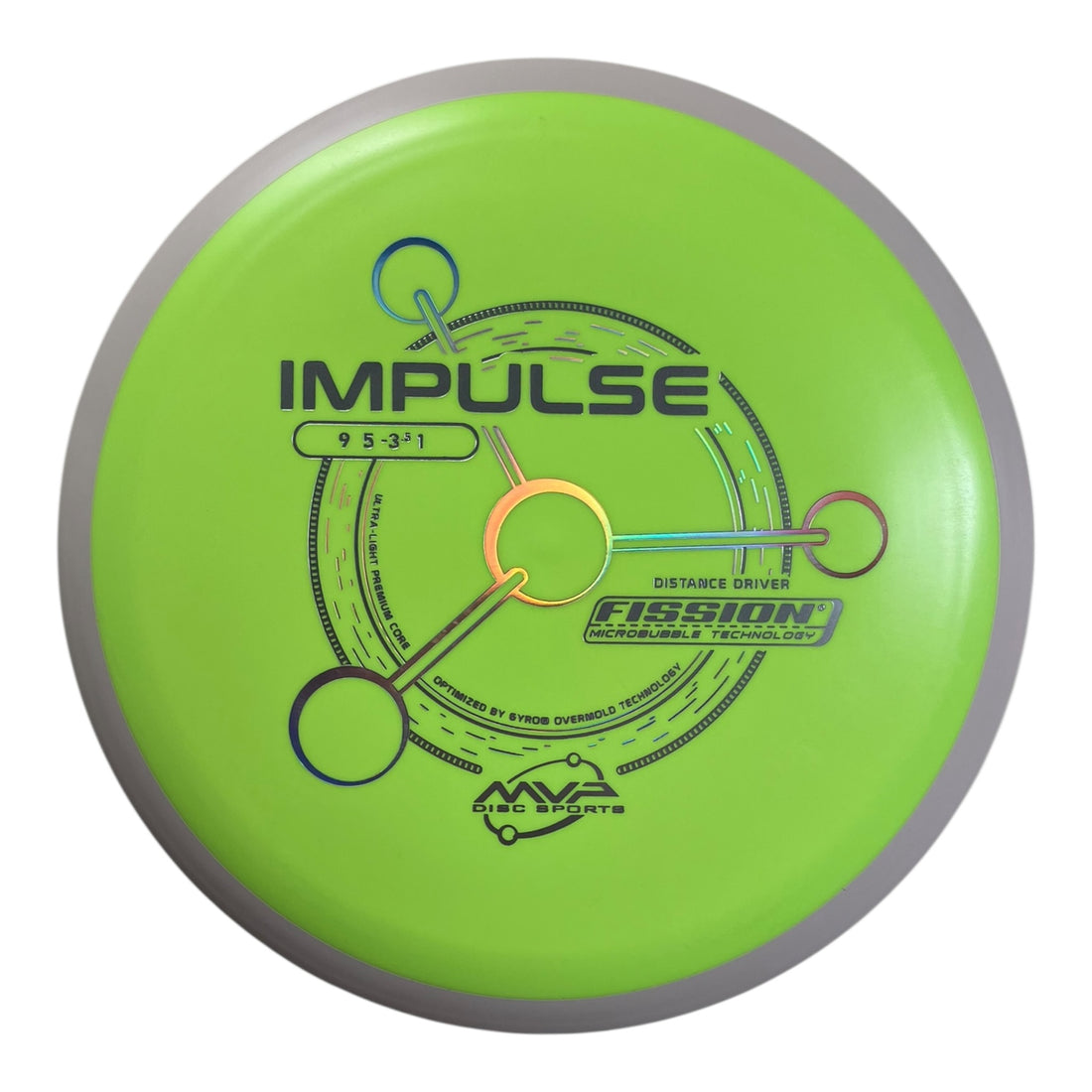 MVP Disc Sports Impulse | Fission | Green/White 166g (Project Lab Coat) Disc Golf