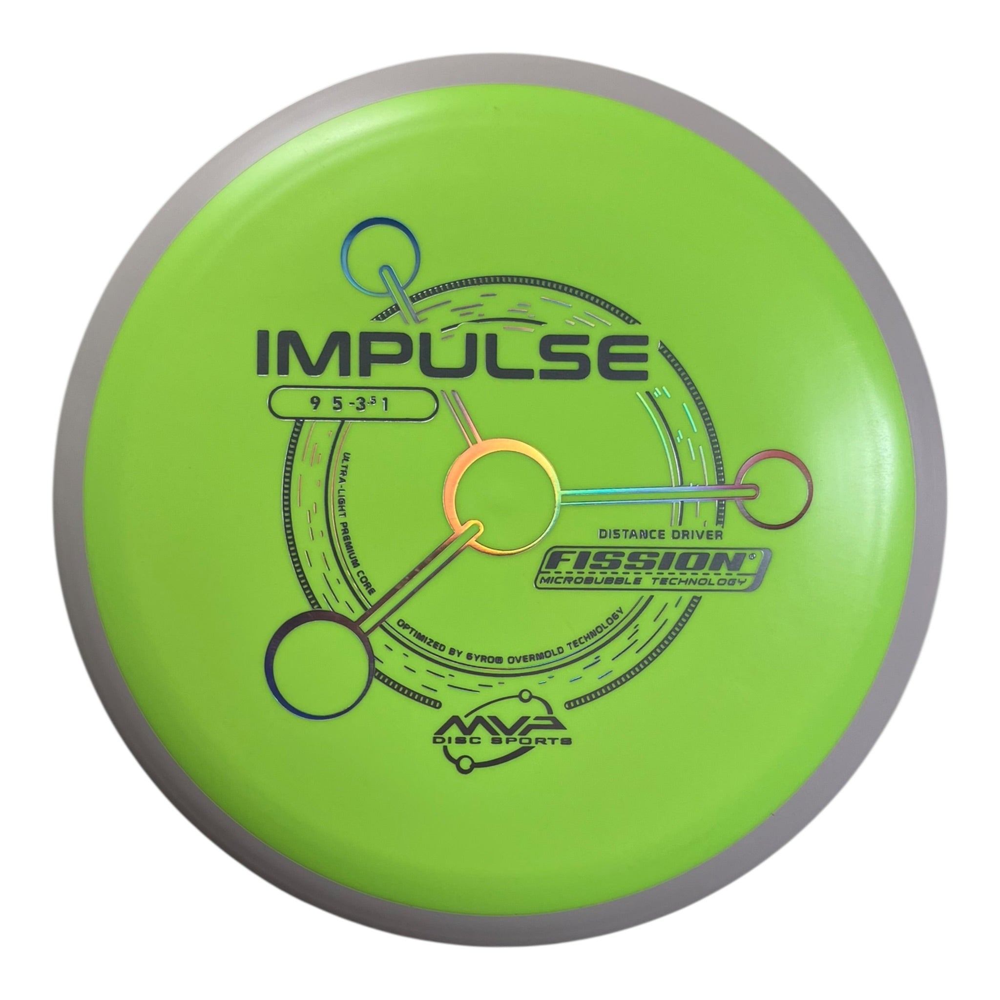 MVP Disc Sports Impulse | Fission | Green/White 166g (Project Lab Coat) Disc Golf