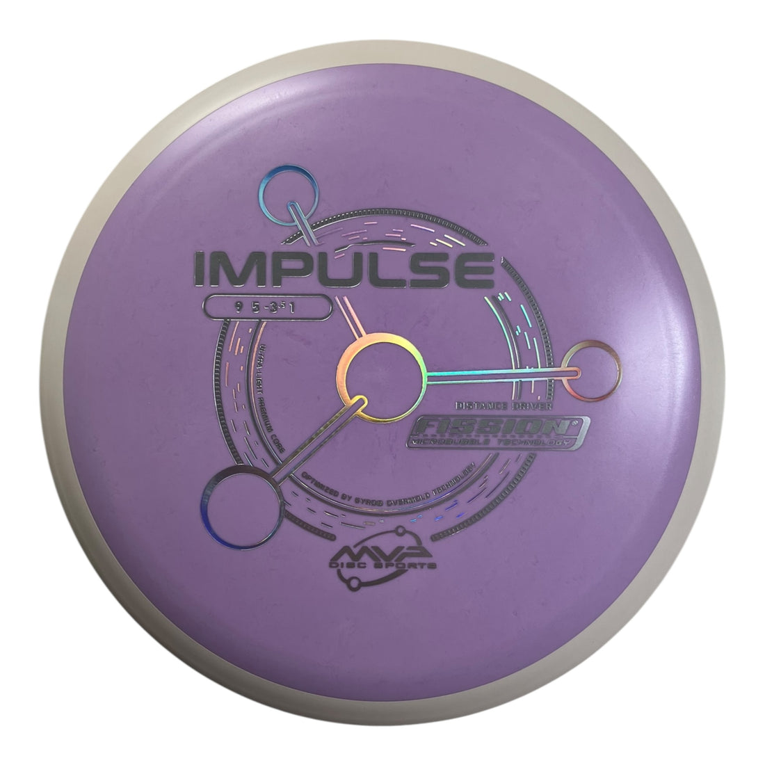 MVP Disc Sports Impulse | Fission | Purple/White 166g (Project Lab Coat) Disc Golf