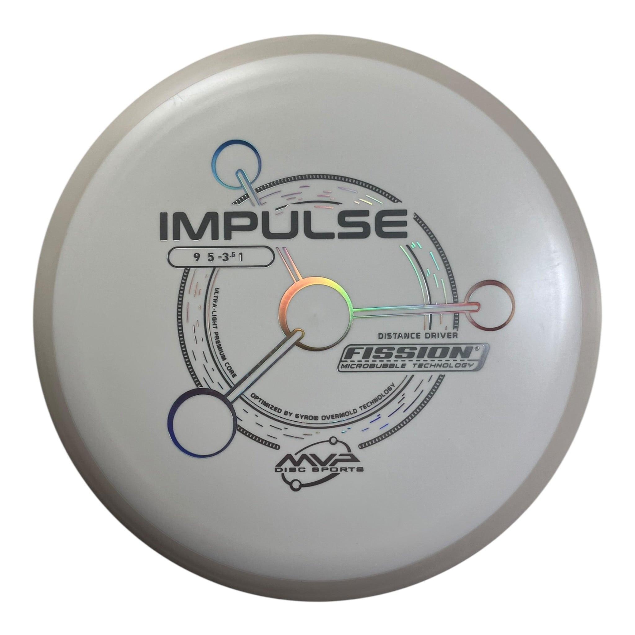 MVP Disc Sports Impulse | Fission | White/White 164-165g (Project Lab Coat) Disc Golf