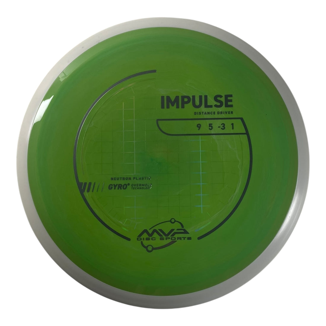 MVP Disc Sports Impulse | Neutron | Green/White 159g (Project Lab Coat) Disc Golf