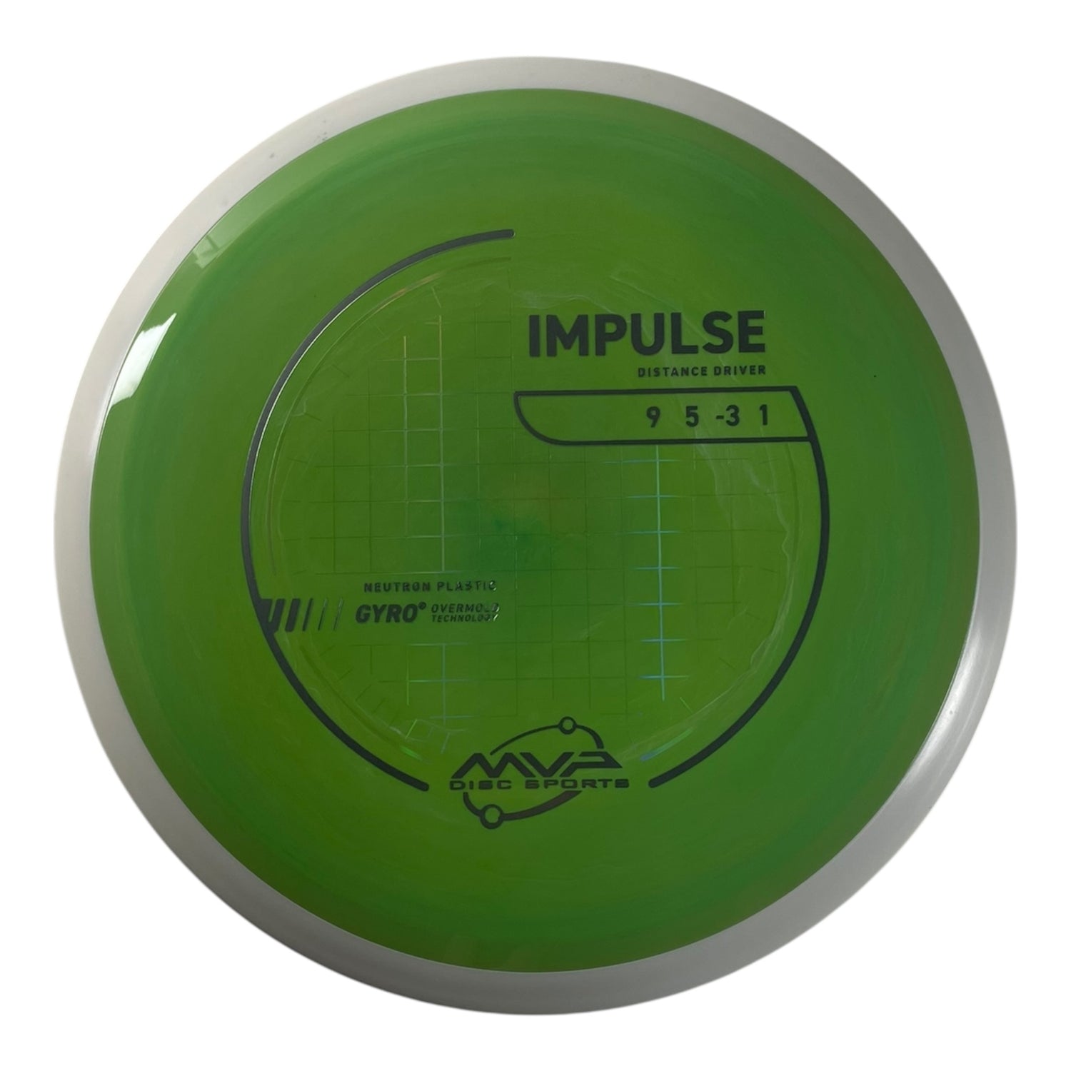 MVP Disc Sports Impulse | Neutron | Green/White 159g (Project Lab Coat) Disc Golf
