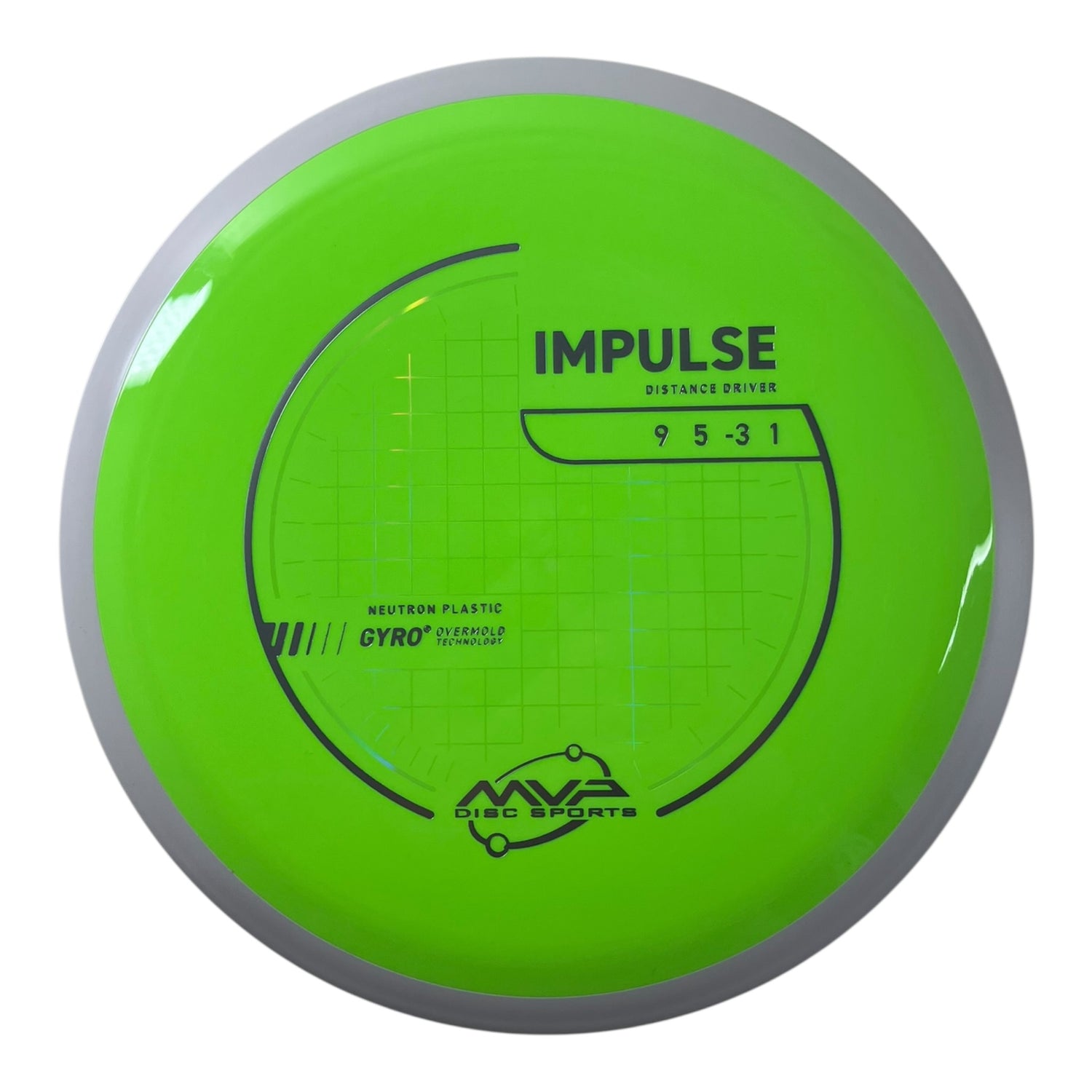 MVP Disc Sports Impulse | Neutron | Neon/White 164g (Project Lab Coat) Disc Golf
