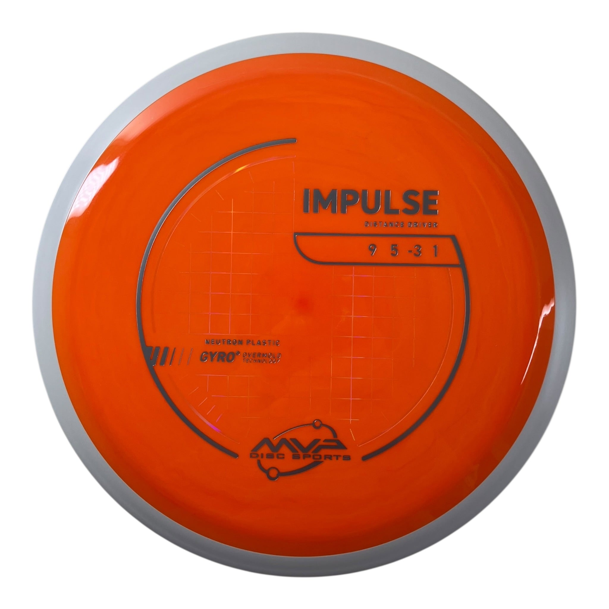 MVP Disc Sports Impulse | Neutron | Orange/White 159-164g (Project Lab Coat) Disc Golf