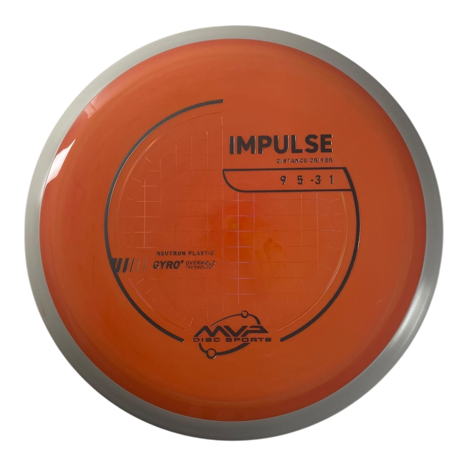 MVP Disc Sports Impulse | Neutron | Orange/White 168g (Project Lab Coat) Disc Golf
