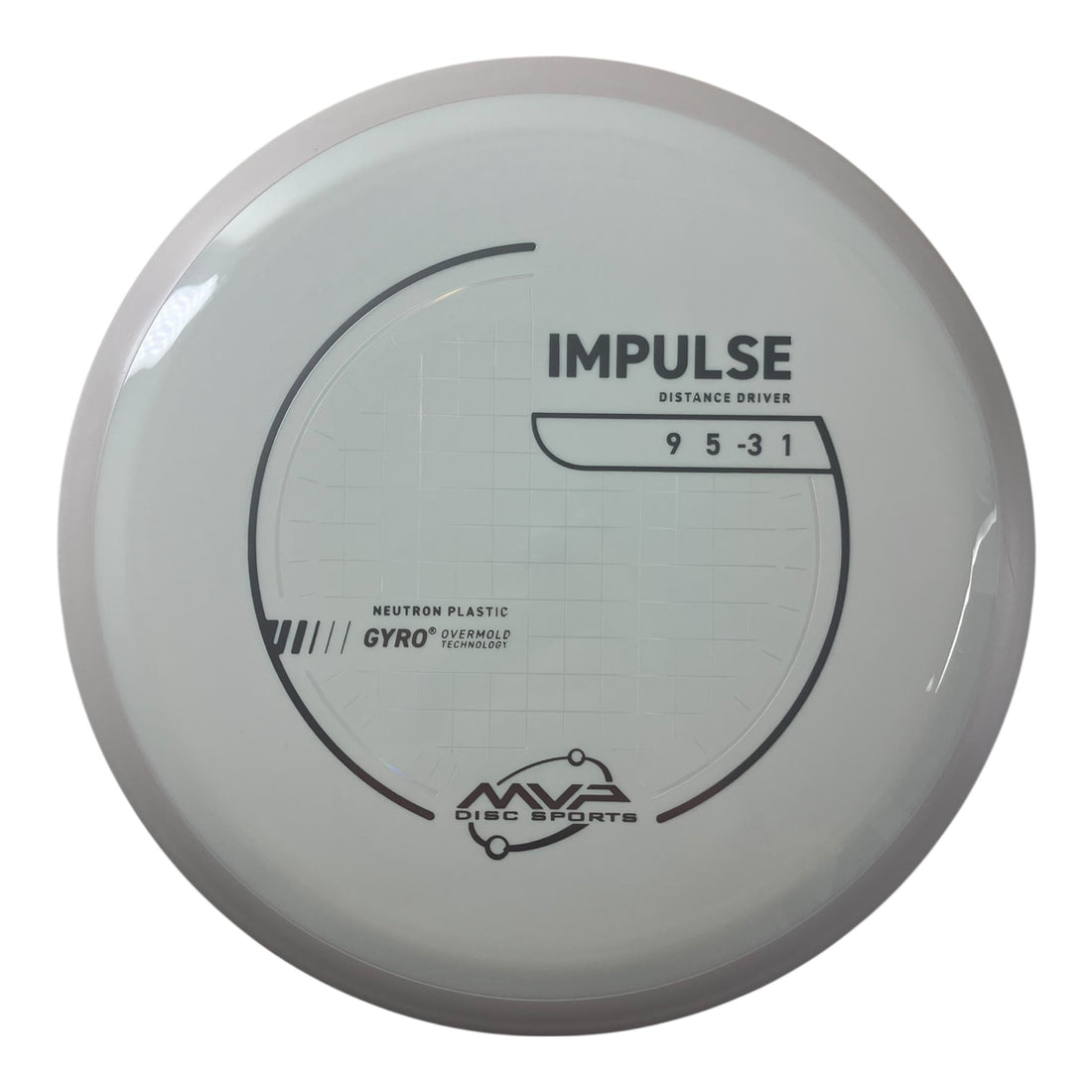 MVP Disc Sports Impulse | Neutron | White/White 159-172g (Project Lab Coat) Disc Golf