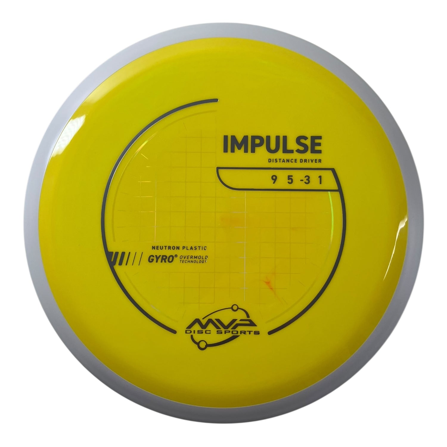 MVP Disc Sports Impulse | Neutron | Yellow/White 159-173g (Project Lab Coat) Disc Golf