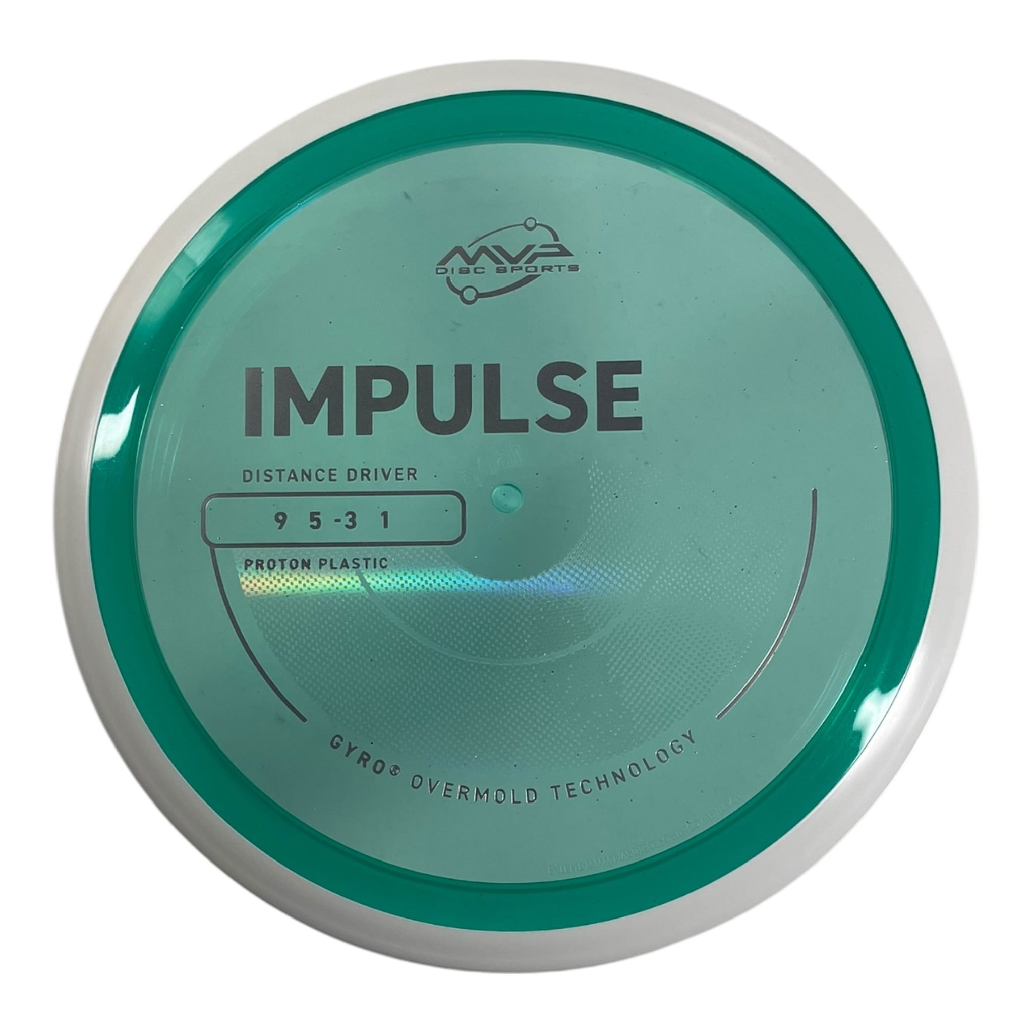 MVP Disc Sports Impulse | Proton | Teal/White 160-168g (Project Lab Coat) Disc Golf